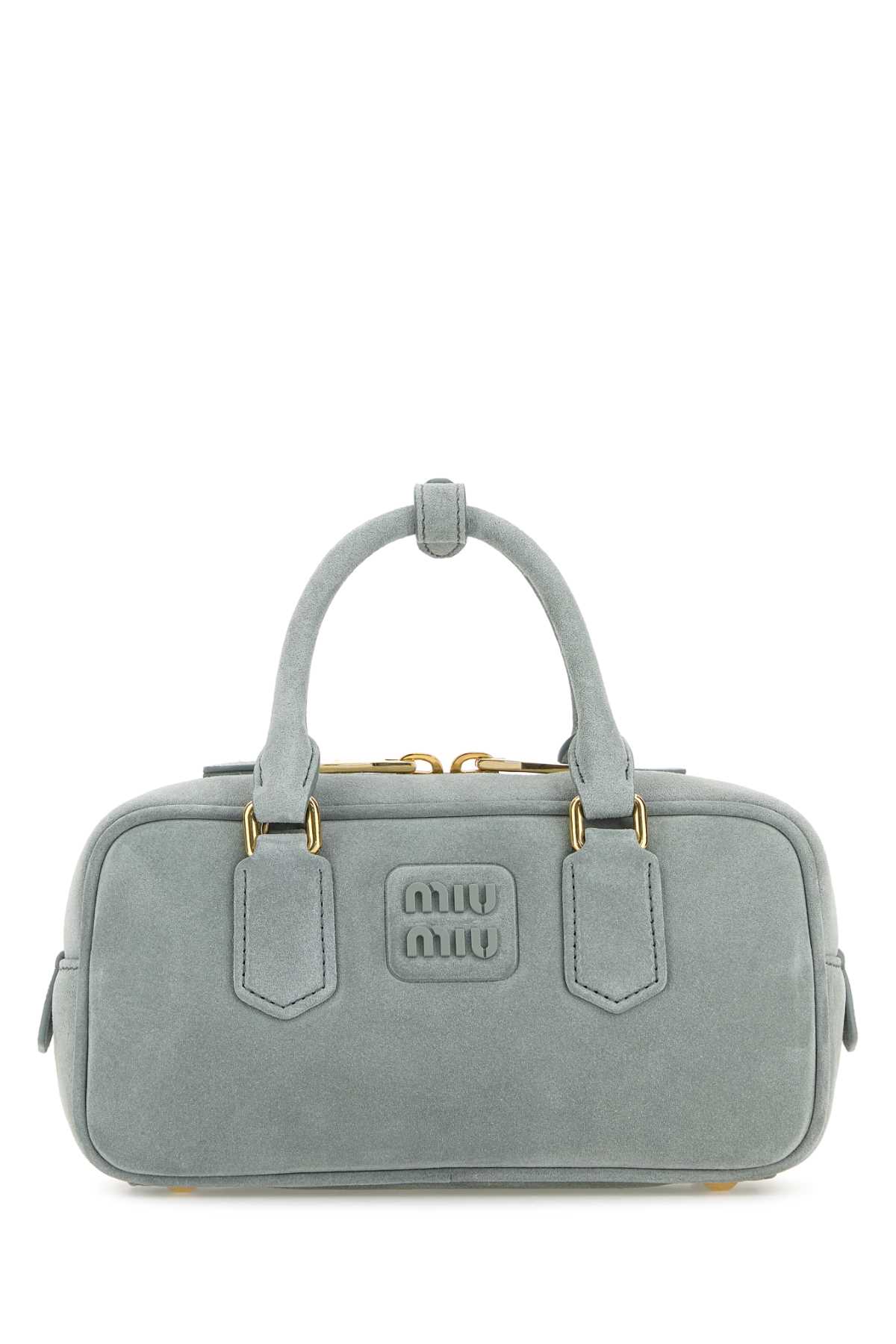 Miu Miu Powder Blue Suede Arcadie Handbag
