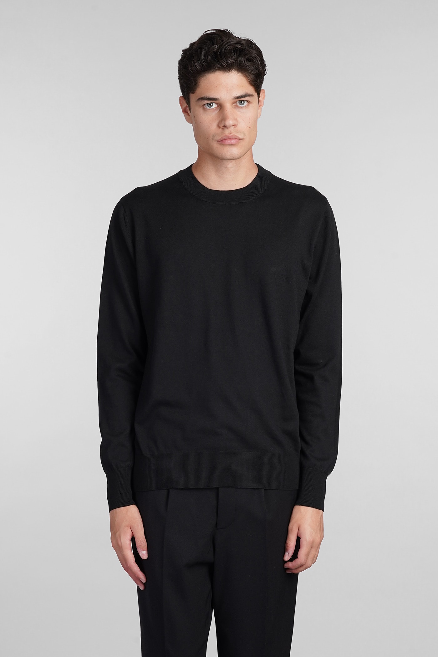 Shop Mauro Grifoni Knitwear In Black Cotton