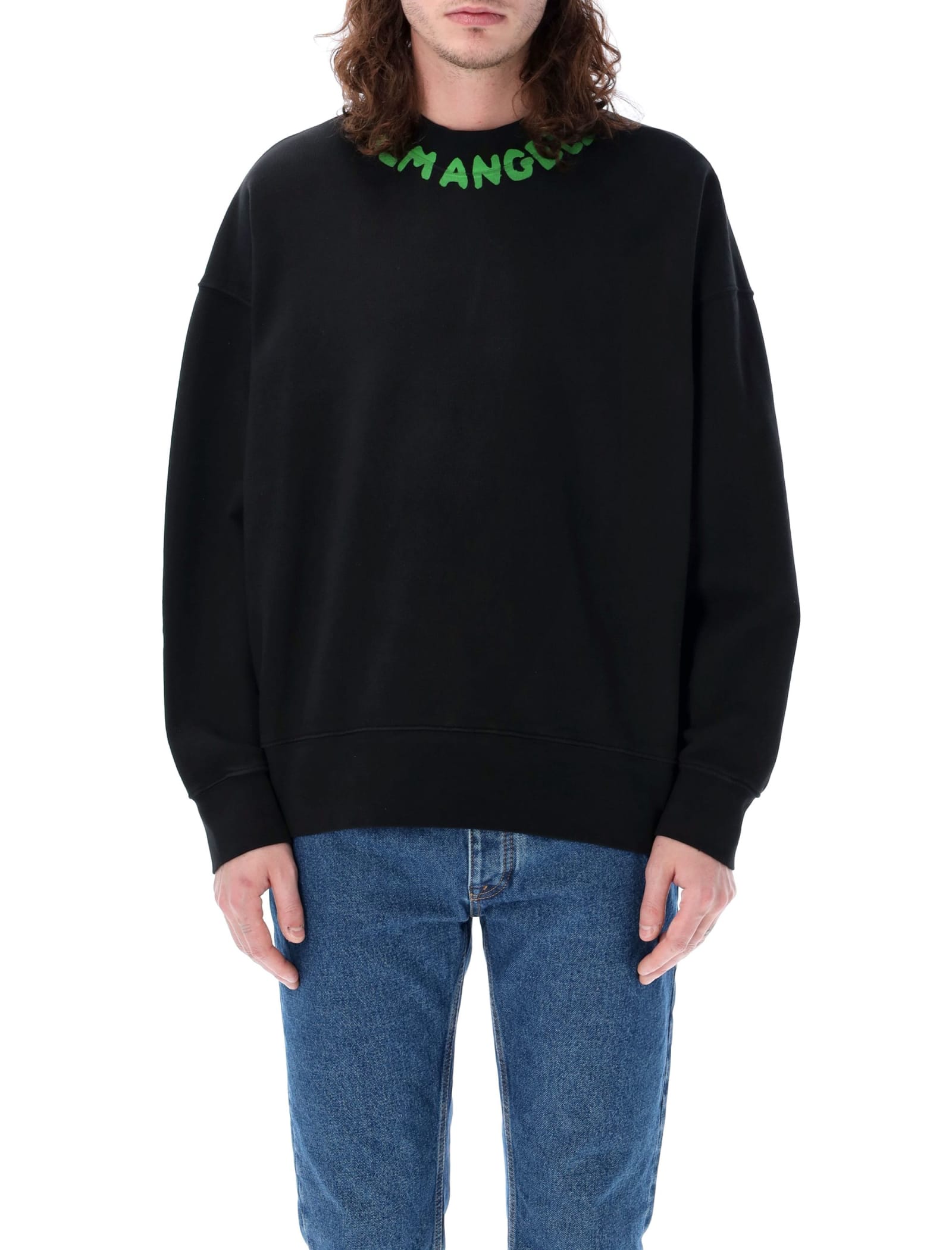 Shop Palm Angels Seasonal Logo Sweatshirt In Black