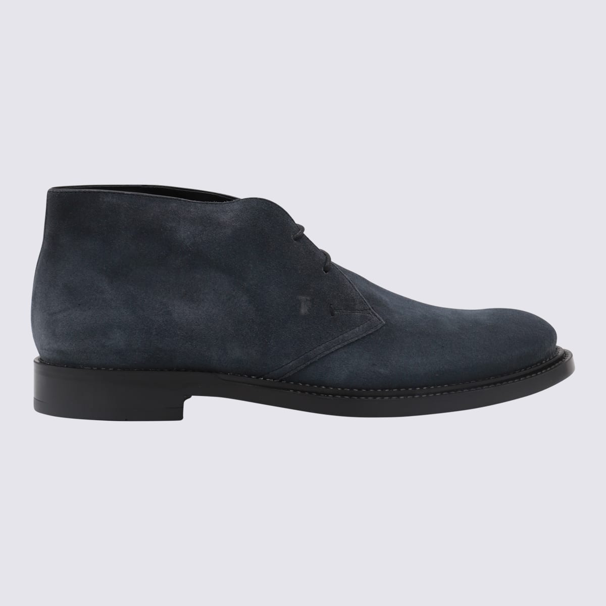 Shop Tod's Blue Suede Boots