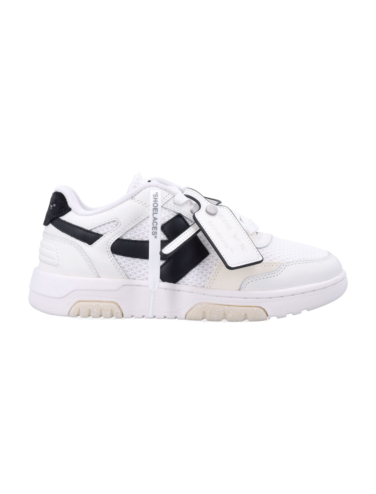 Off-white Slim Out Of Office White Black Womans Sneakers In Multi