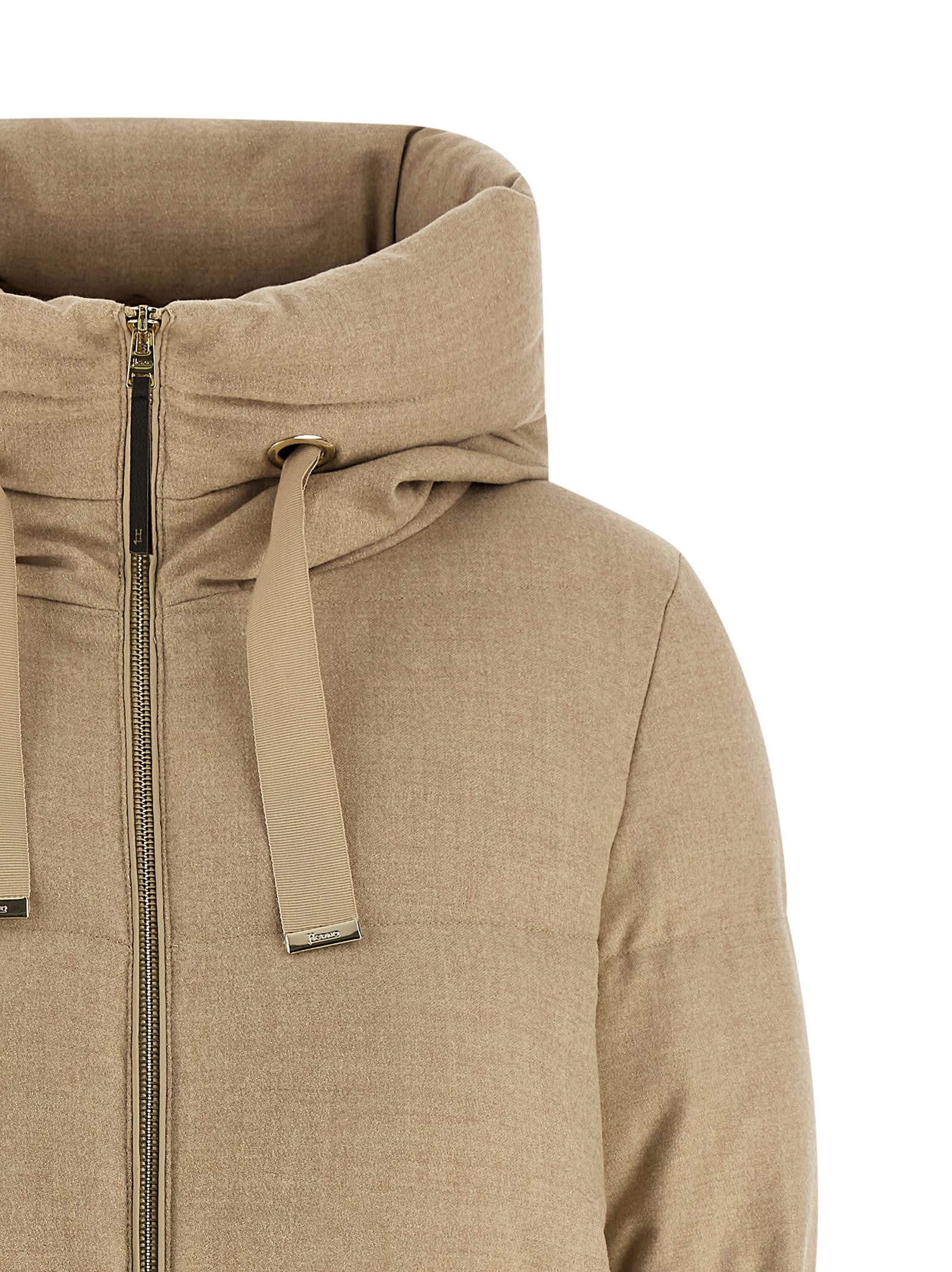 Herno Bi-stretch Lurex Jacket In Neutral
