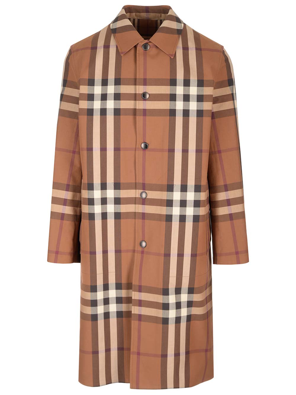 Burberry Reversible Trench Coat With Check Motif