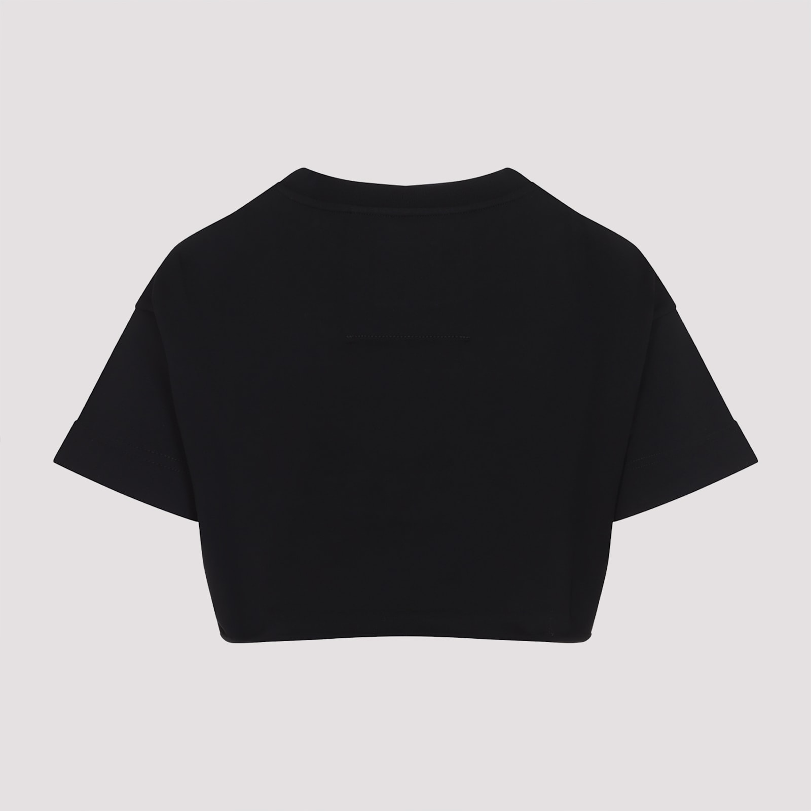 Givenchy Signature Logo Cropped T-shirt In Black
