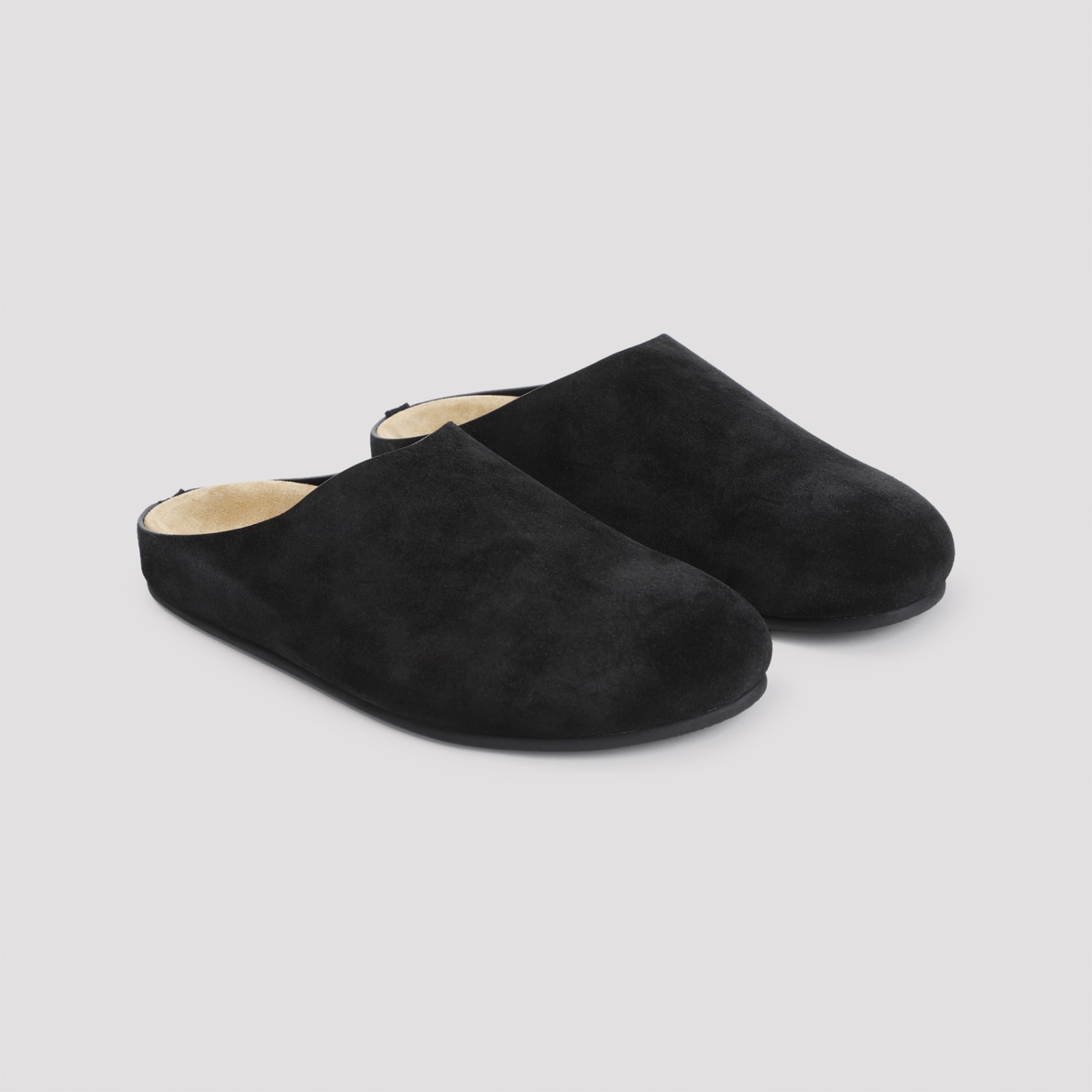 Shop The Row Hugo Slide Slippers In Blk Black