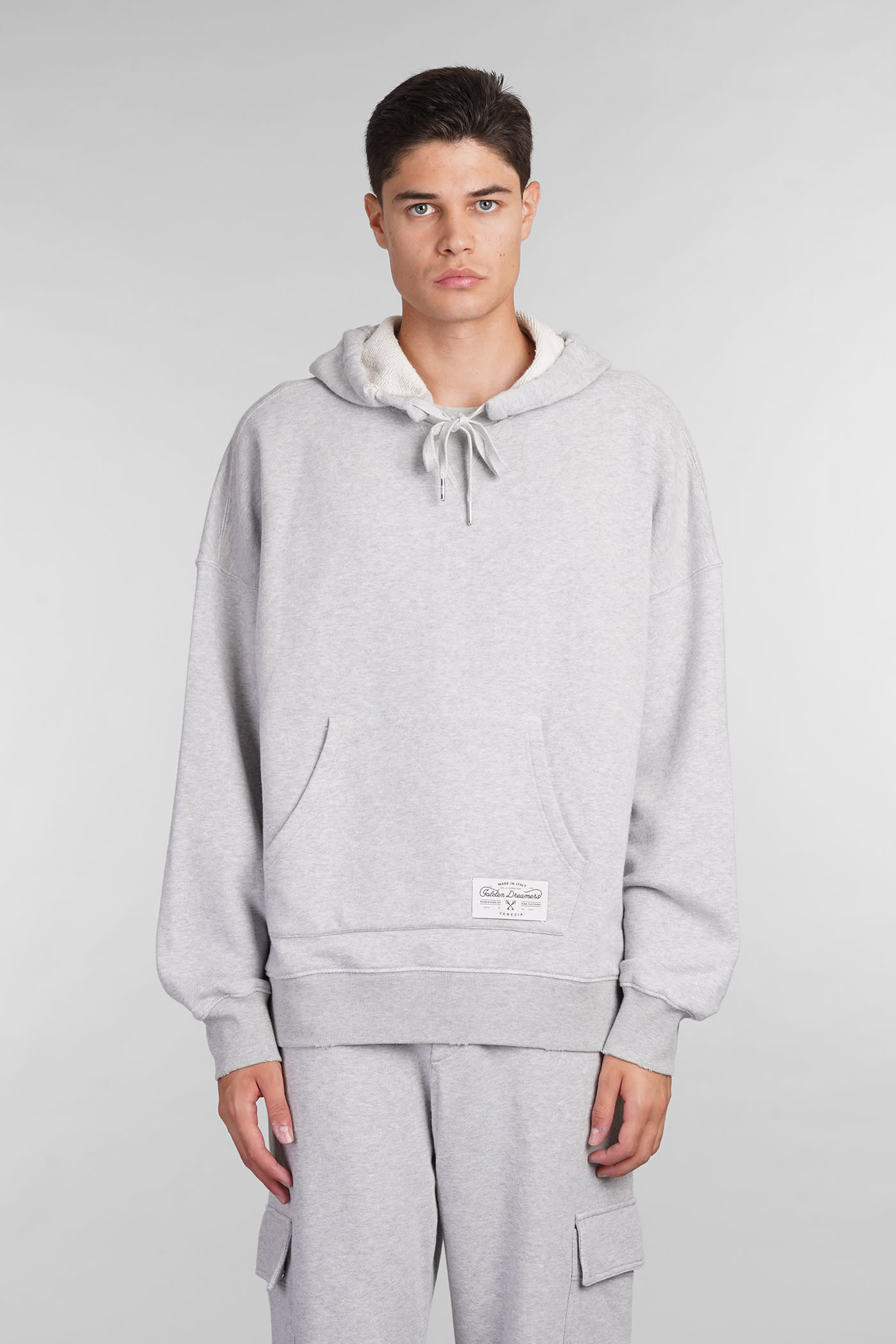 Shop Golden Goose Sweatshirt In Grey Cotton