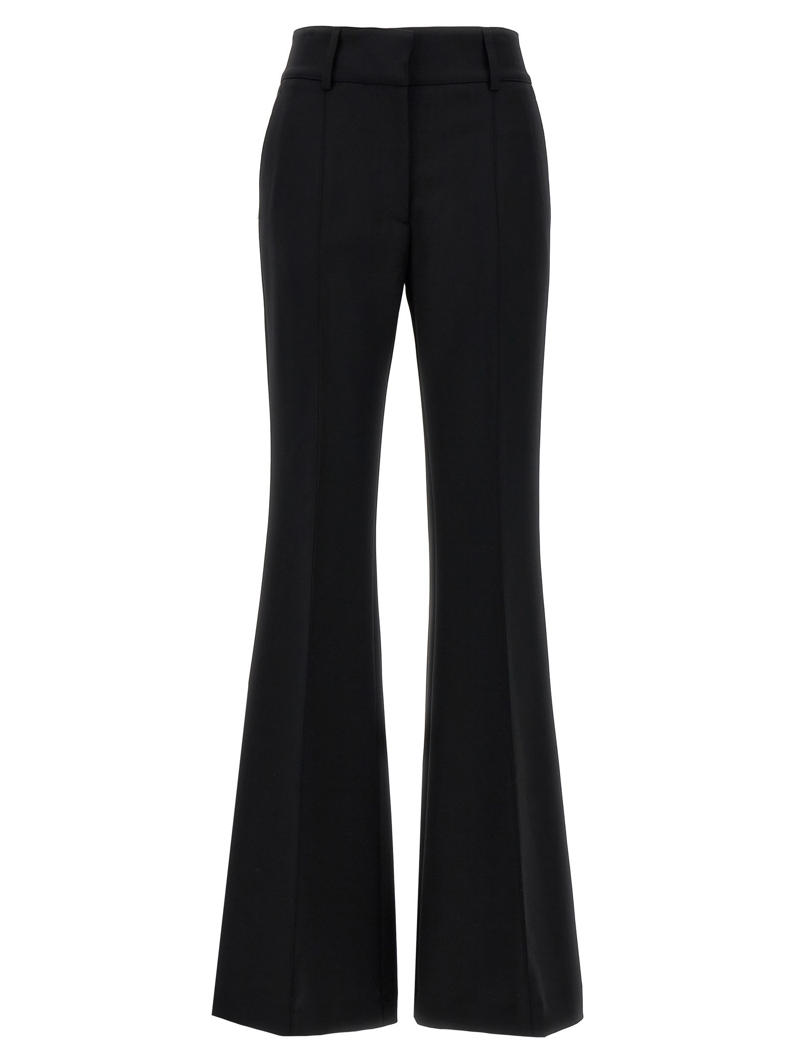 Gabriela Hearst Ennio Wool And Silk-blend Flared Pants In Black