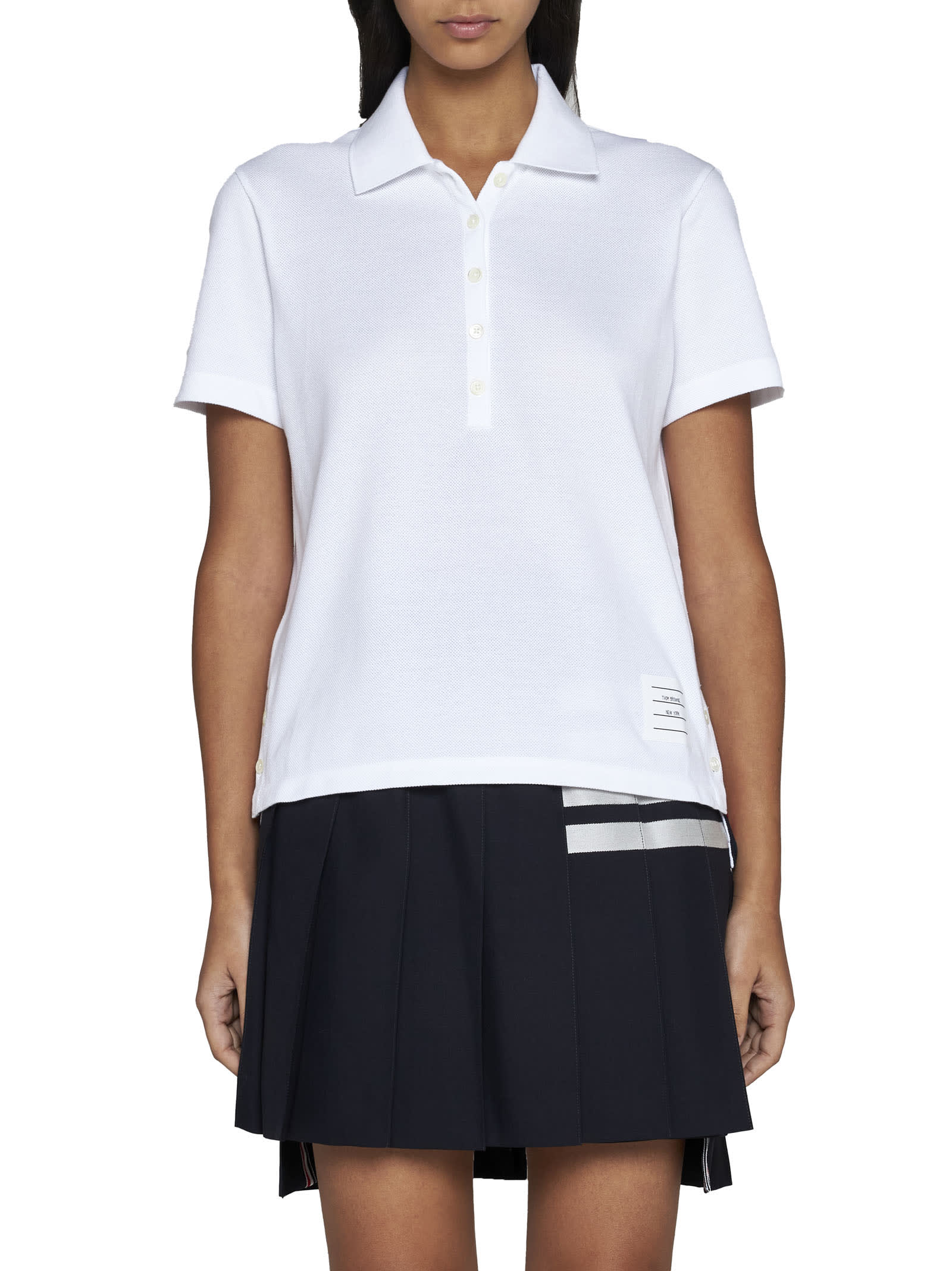 Shop Thom Browne Polo Shirt In White