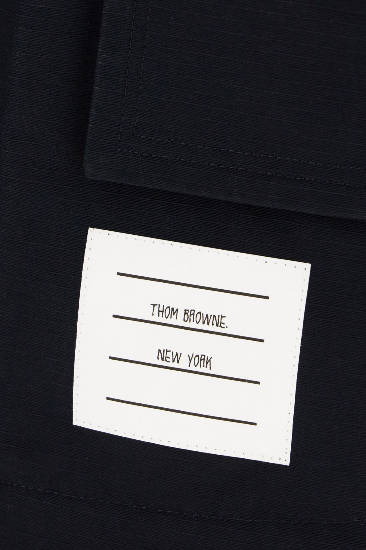 Thom Browne Hood Design Sleeveless Cotton Blend Jacket In Black