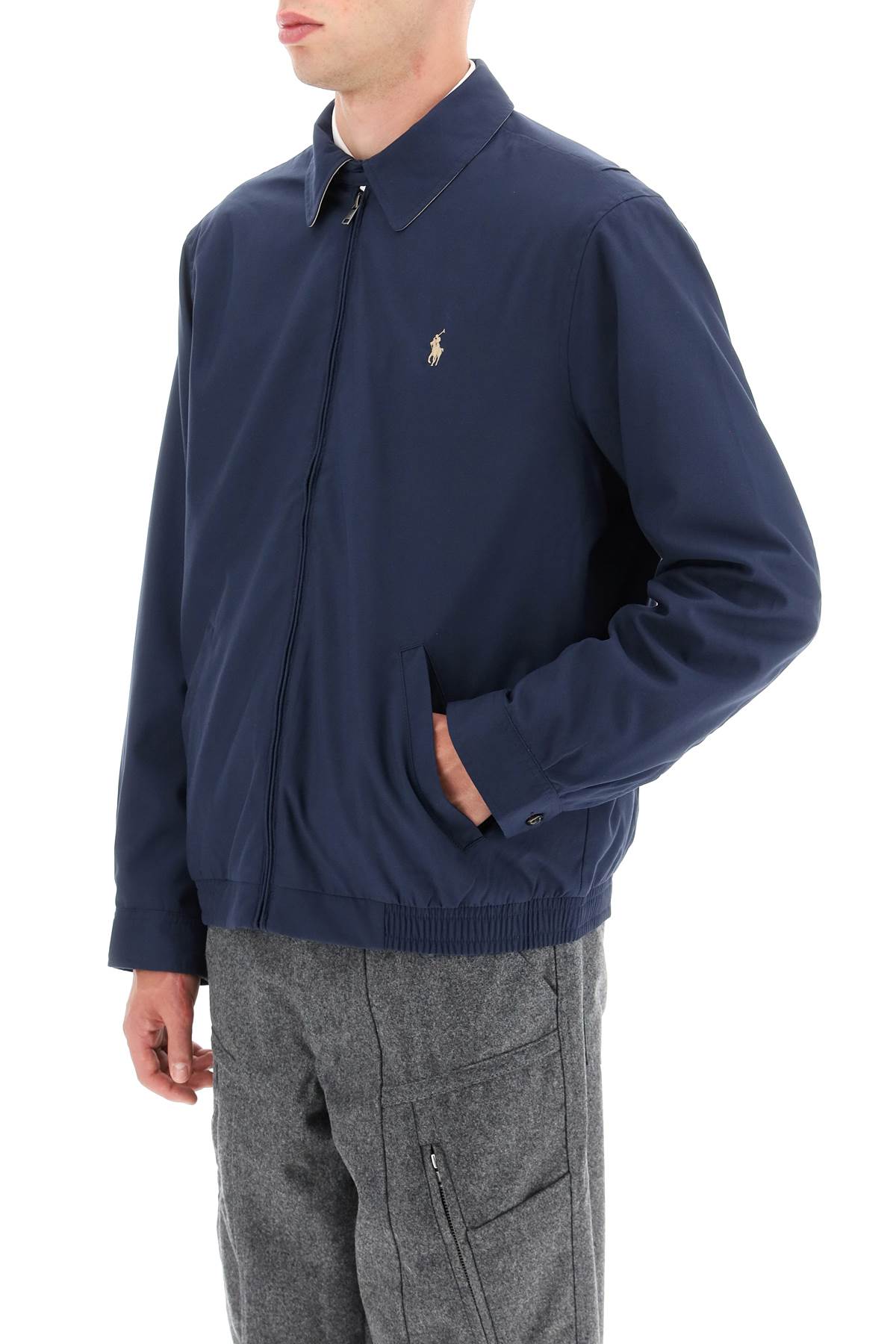 Shop Polo Ralph Lauren Bi-swing Windbreaker In Blue