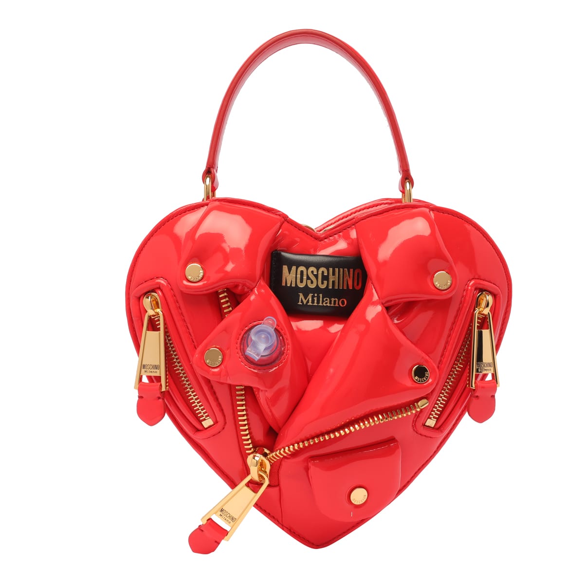 MOSCHINO HEART BIKER BAG