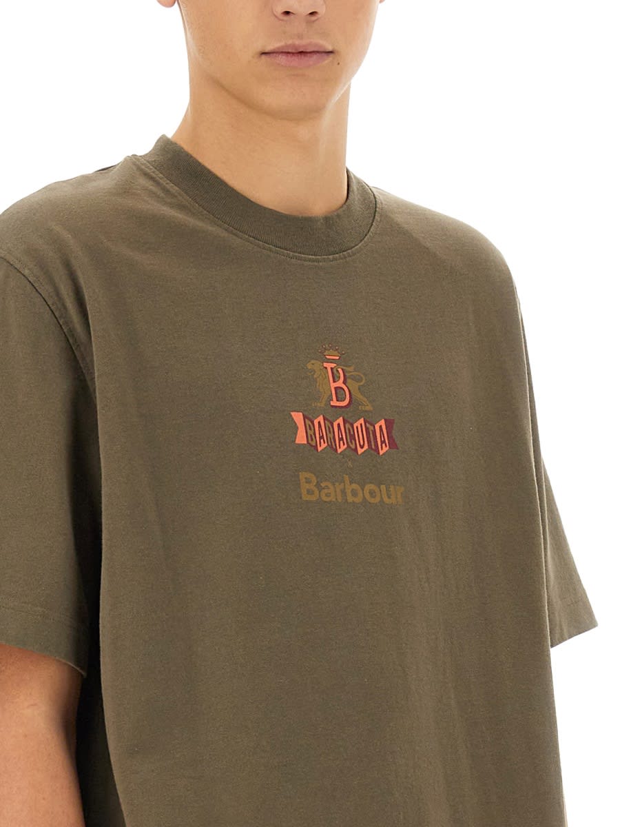 BARBOUR T-SHIRT WITH LOGO 