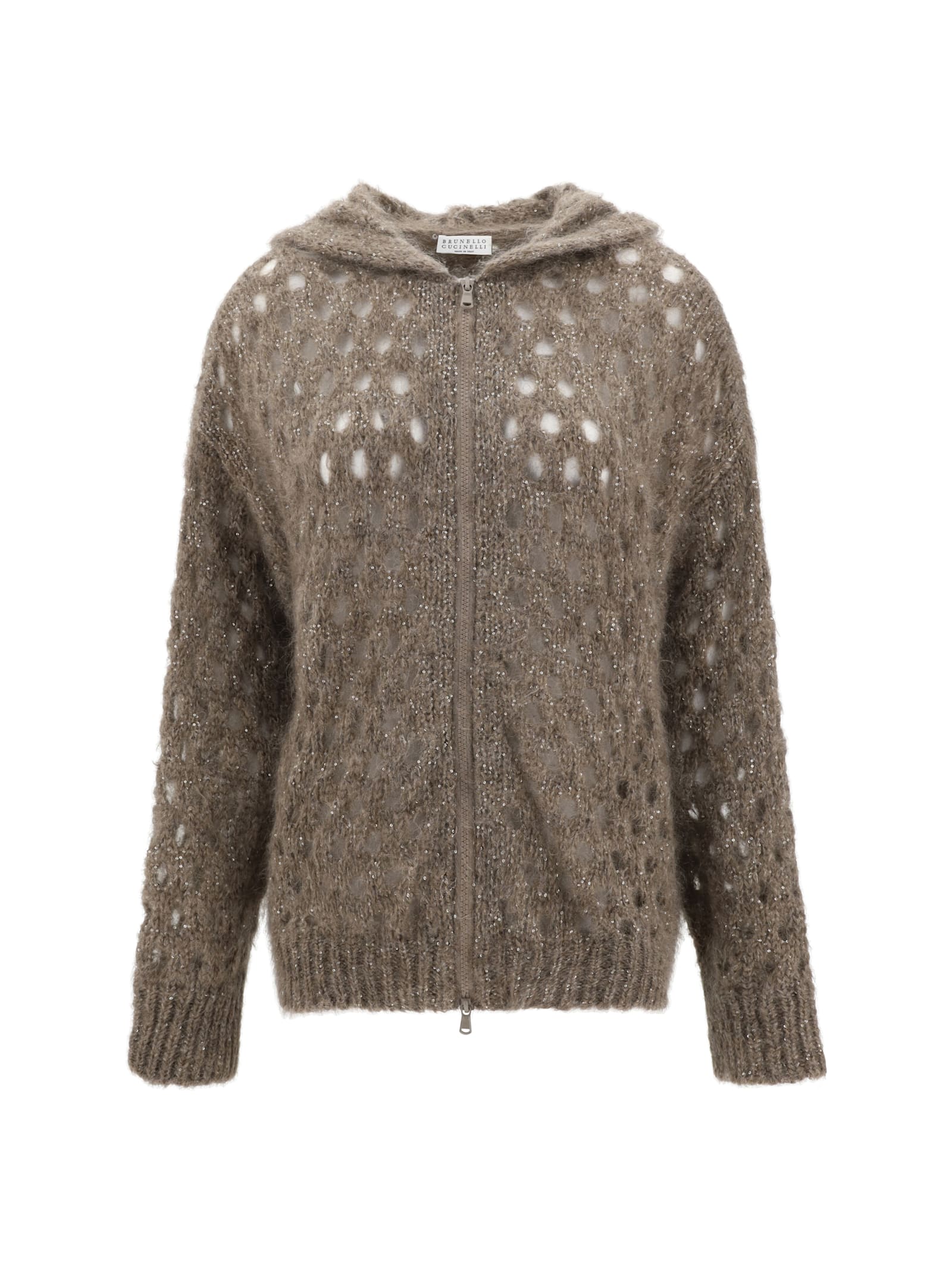 Perforated Wool Cardigan