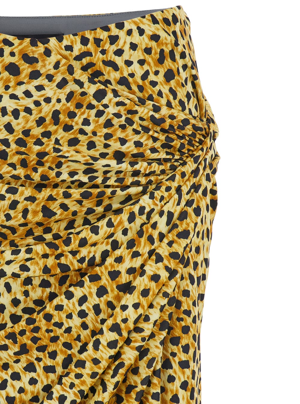 Versace Skirt Cheetah Foulard On Responsible Heavy Viscose Liquid Jersey In Multi