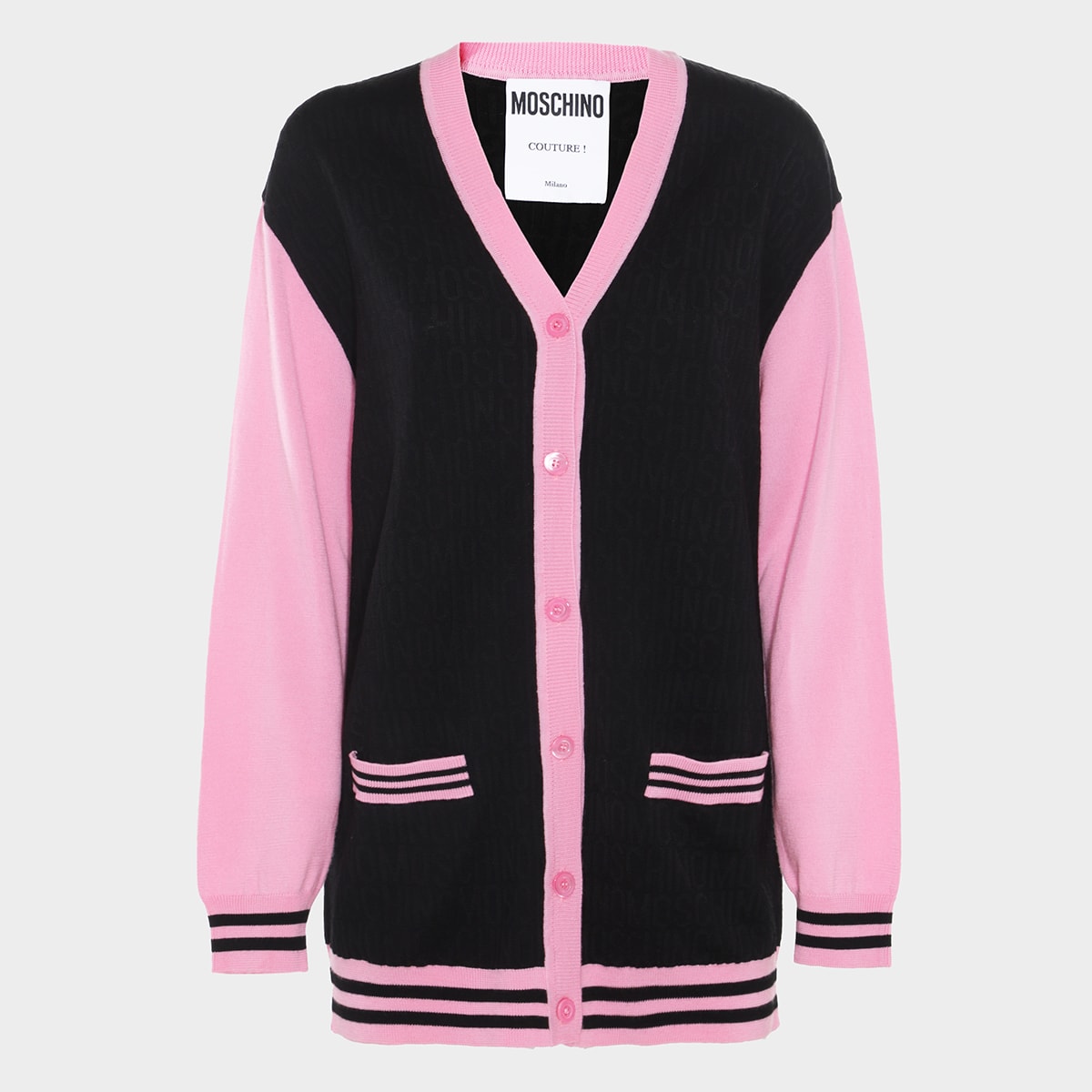 Black And Pink Wool Knitwear