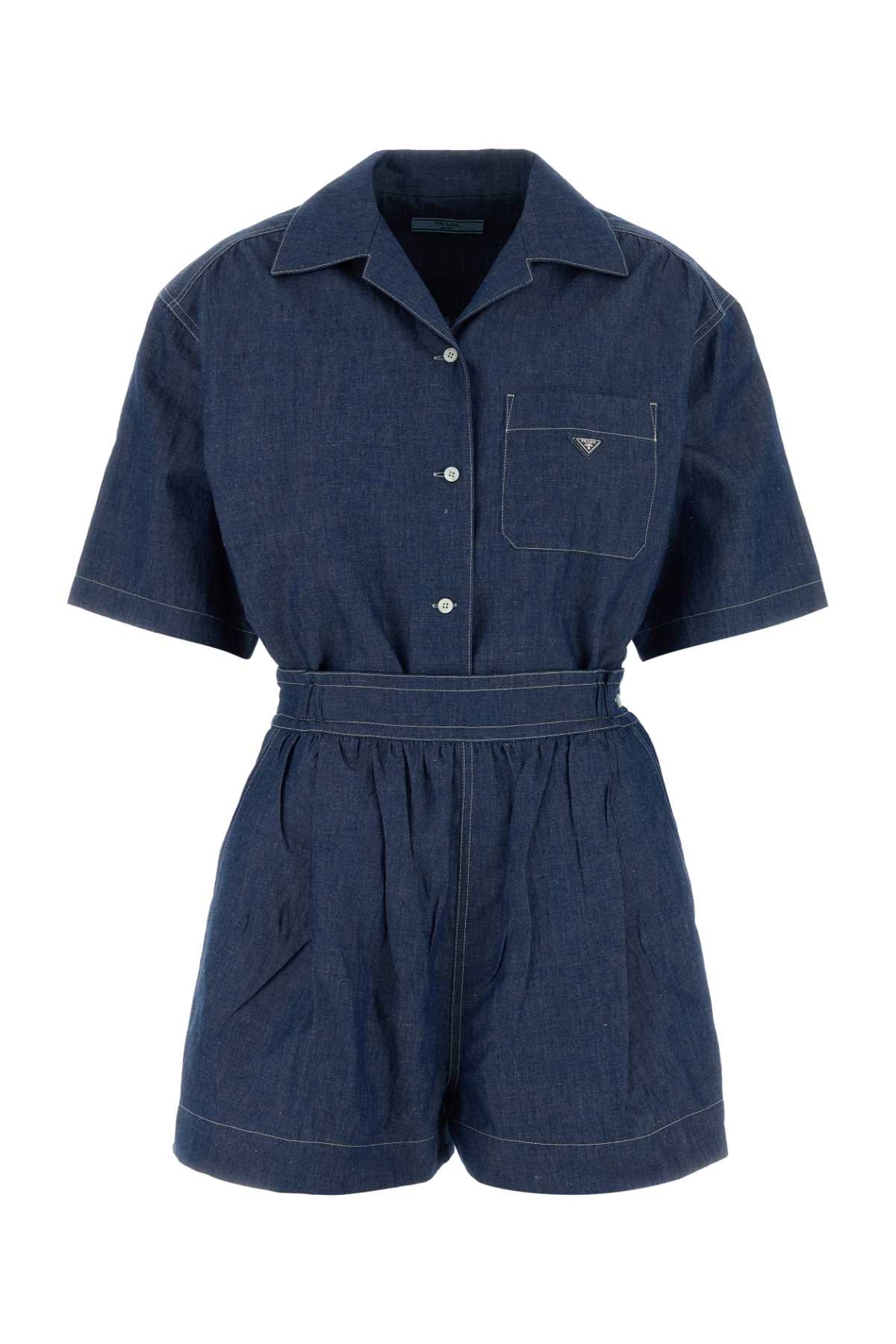 Prada Blue Chambray Jumpsuit