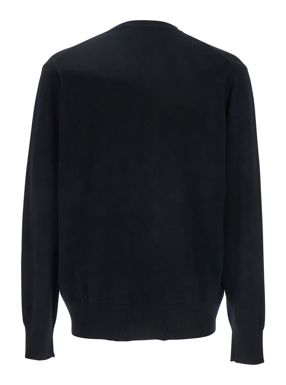 Vivienne Westwood 'alex' Black Crewneck Sweater With Orb Logo Detail On The Front