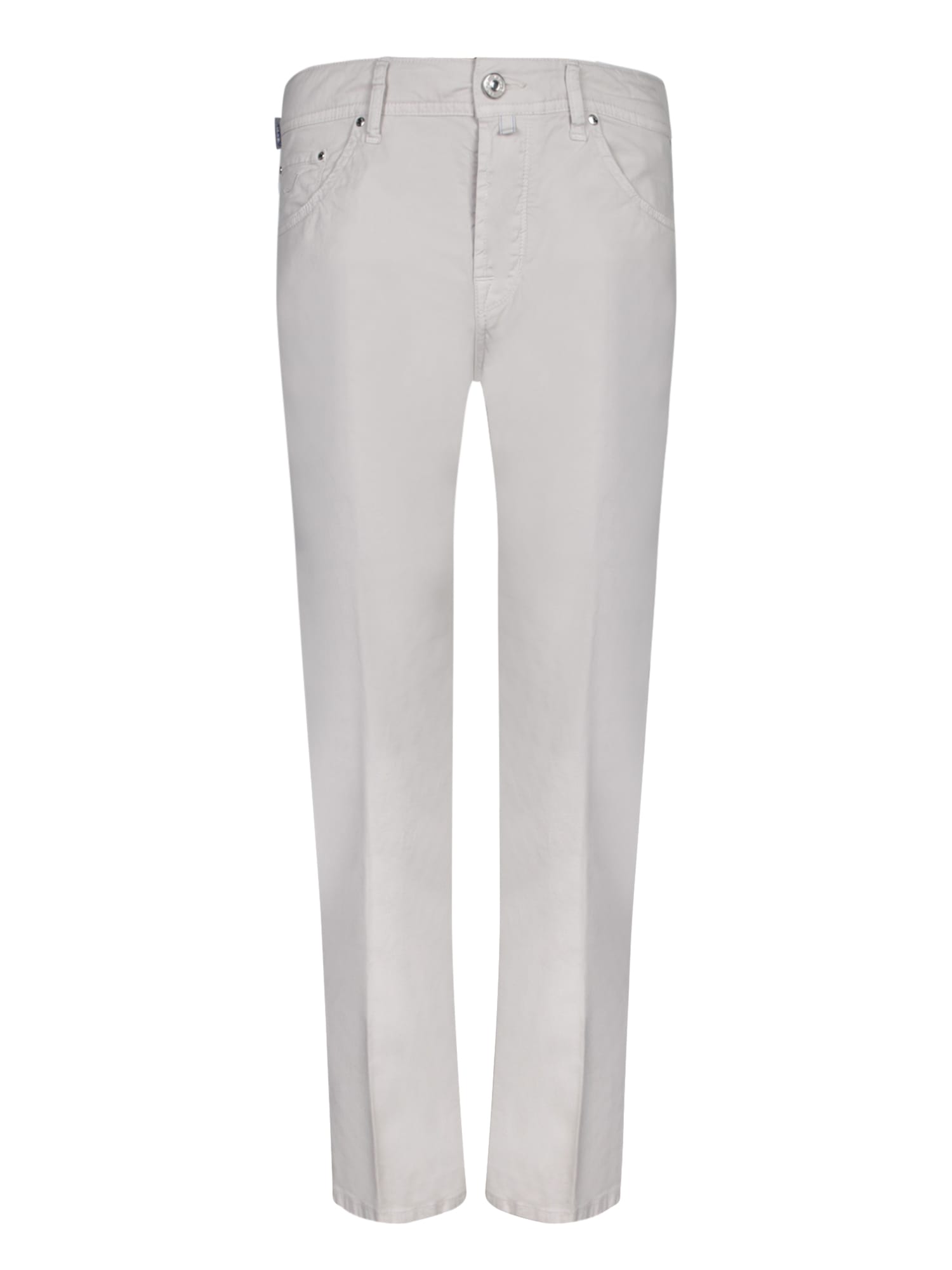 Jacob Cohen Scott Light Grey Cotton Pants In White