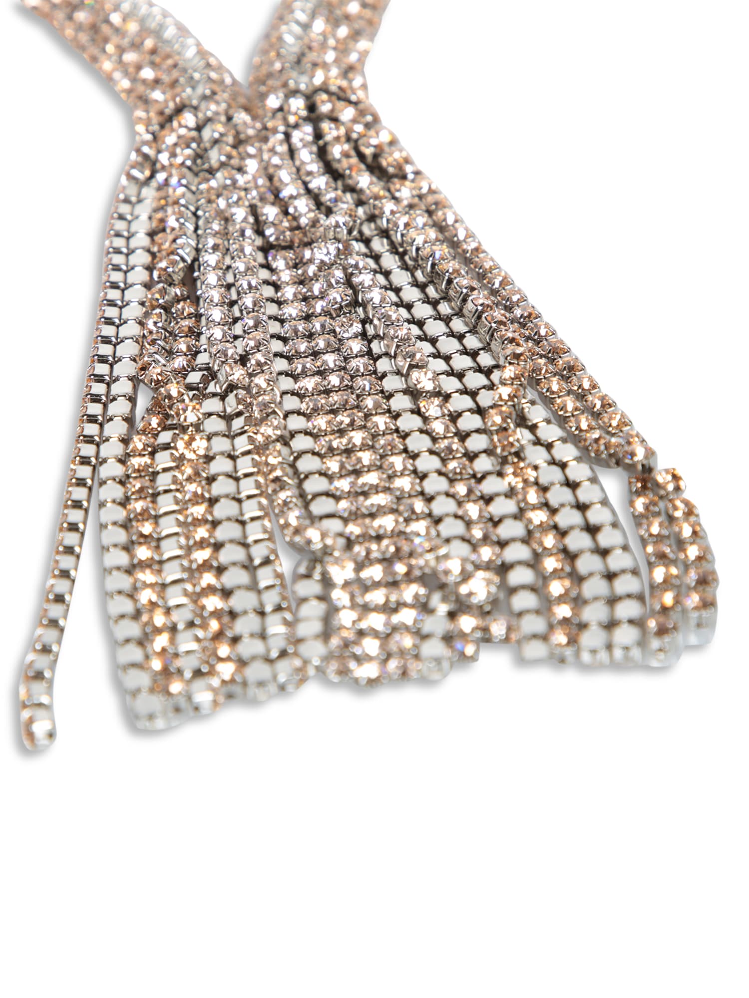 Rabanne Silver And Pink Rhinestone Bijou Collar