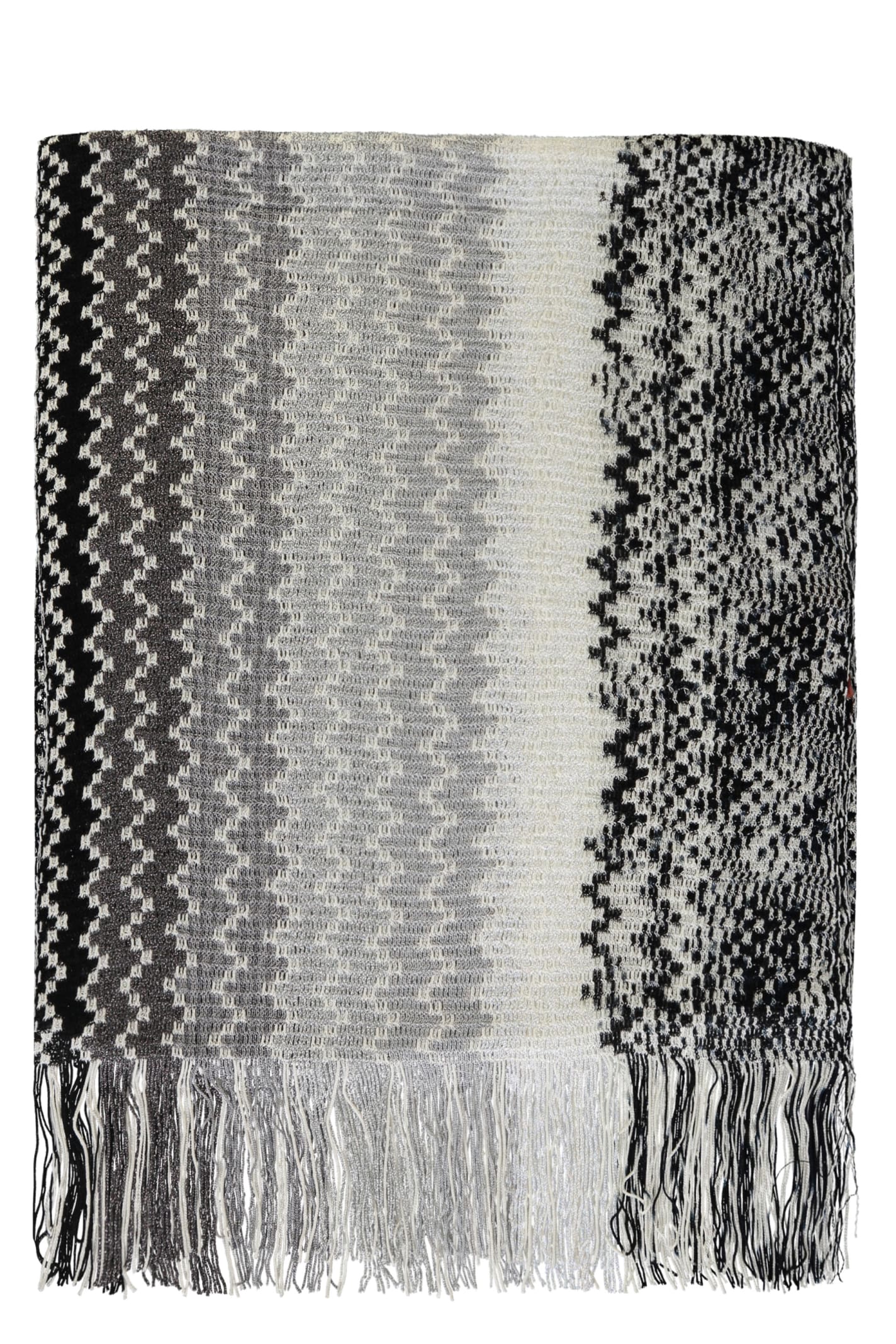 Shop Missoni Fringed Scarf In Multicolor