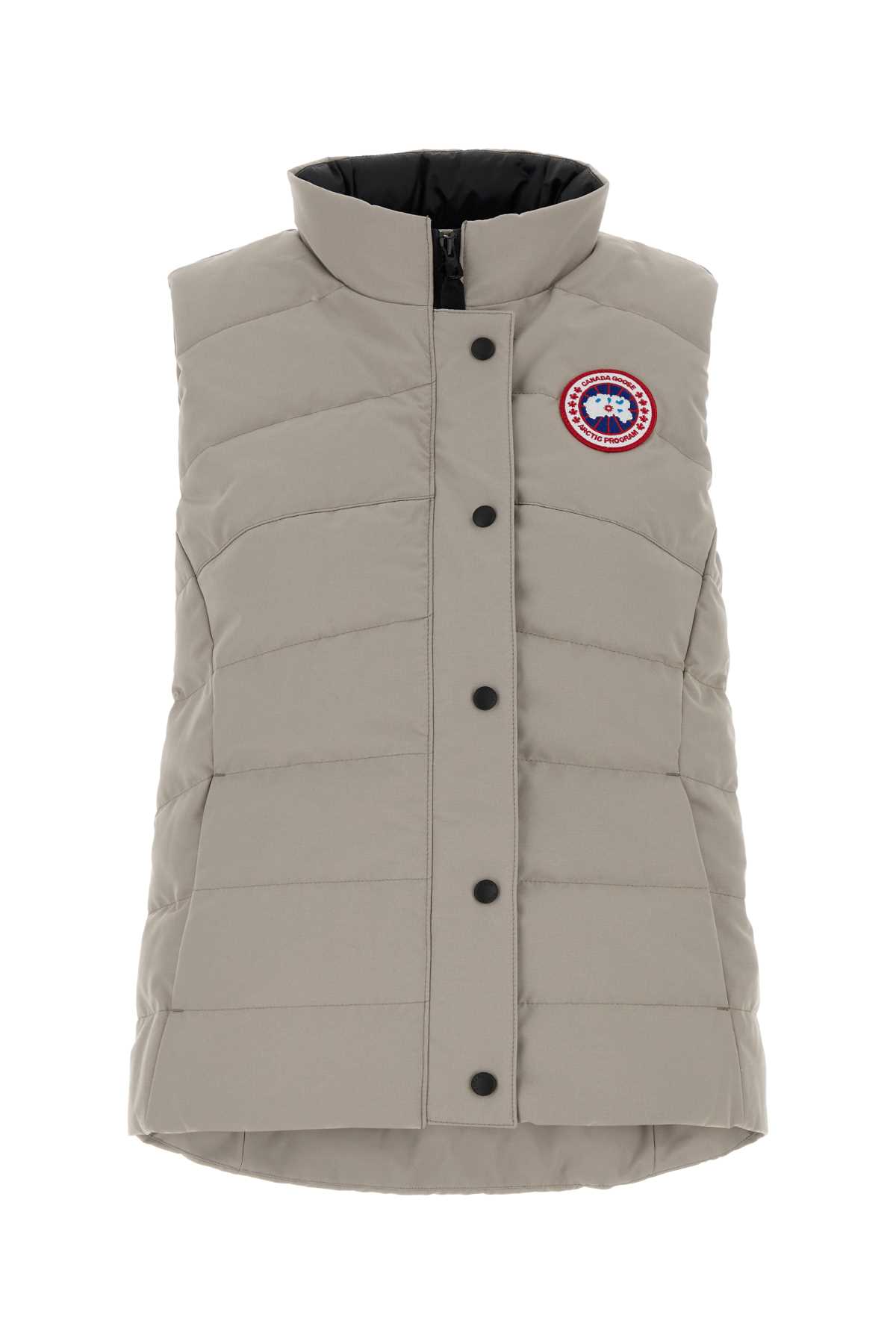 Canada Goose Dove Grey Polyester Blend Freestyle Crew Sleeveless Down Jacket In Gray