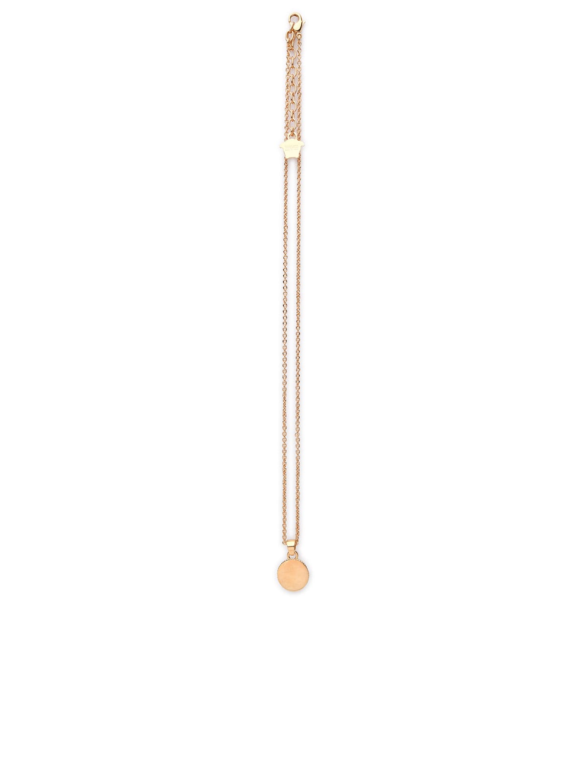 Shop Versace Medusa Gold Brass Necklace In Oro
