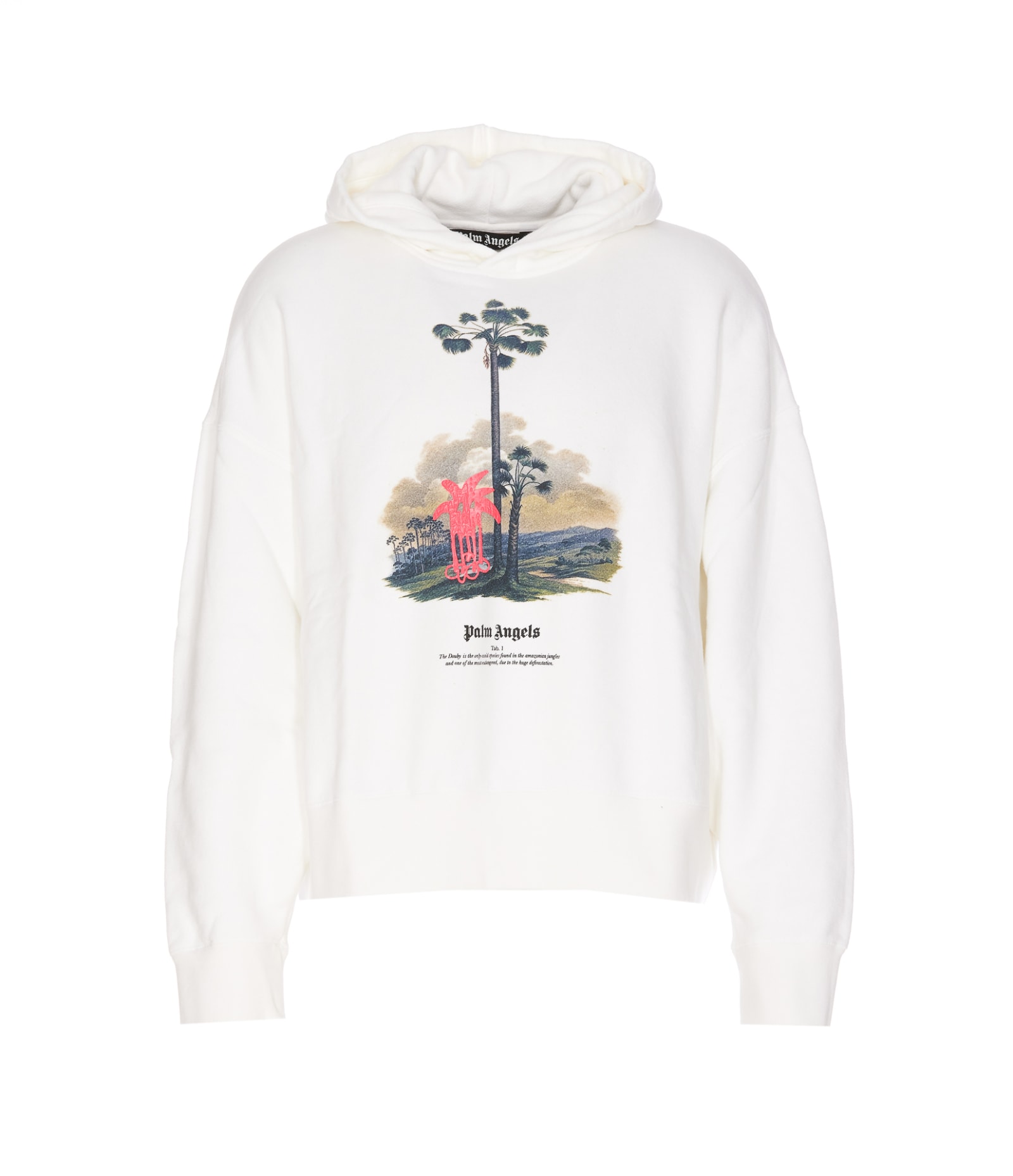 Palm Angels Douby Lost In Amazonia Hoodie In White
