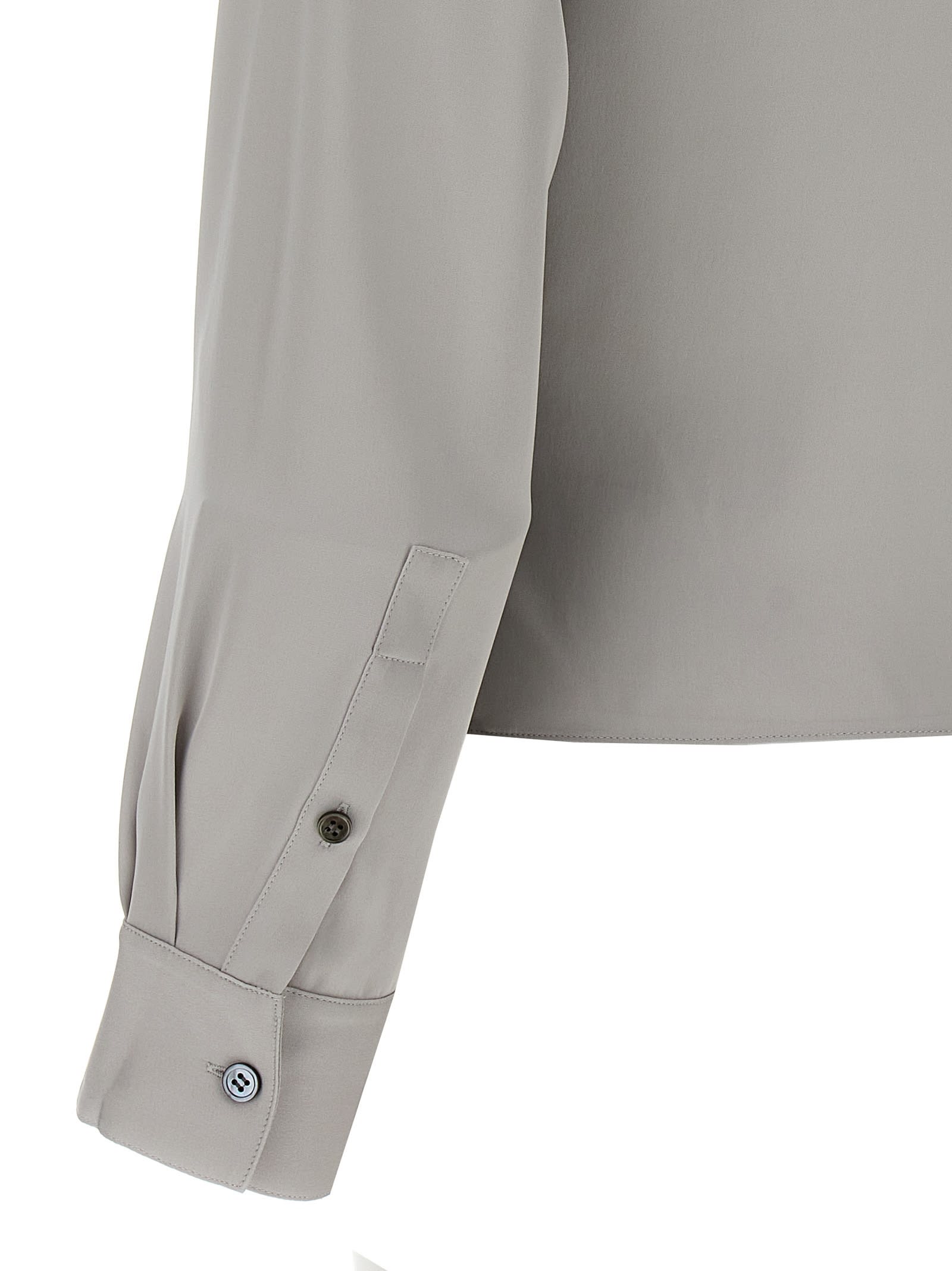 Theory 'pk Label Wrap' Blouse In Gray