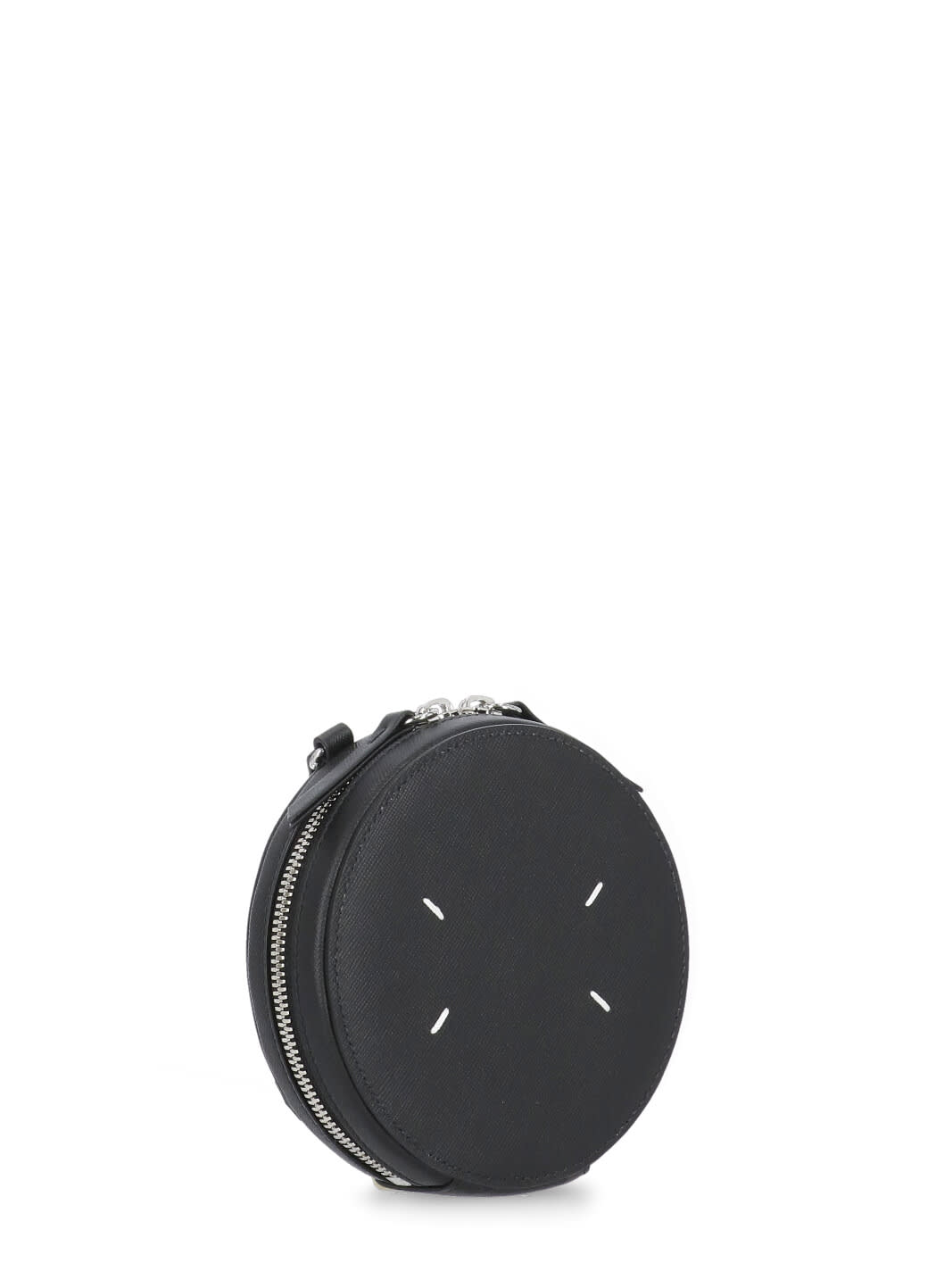 Shop Maison Margiela Mini Round Bag In Black