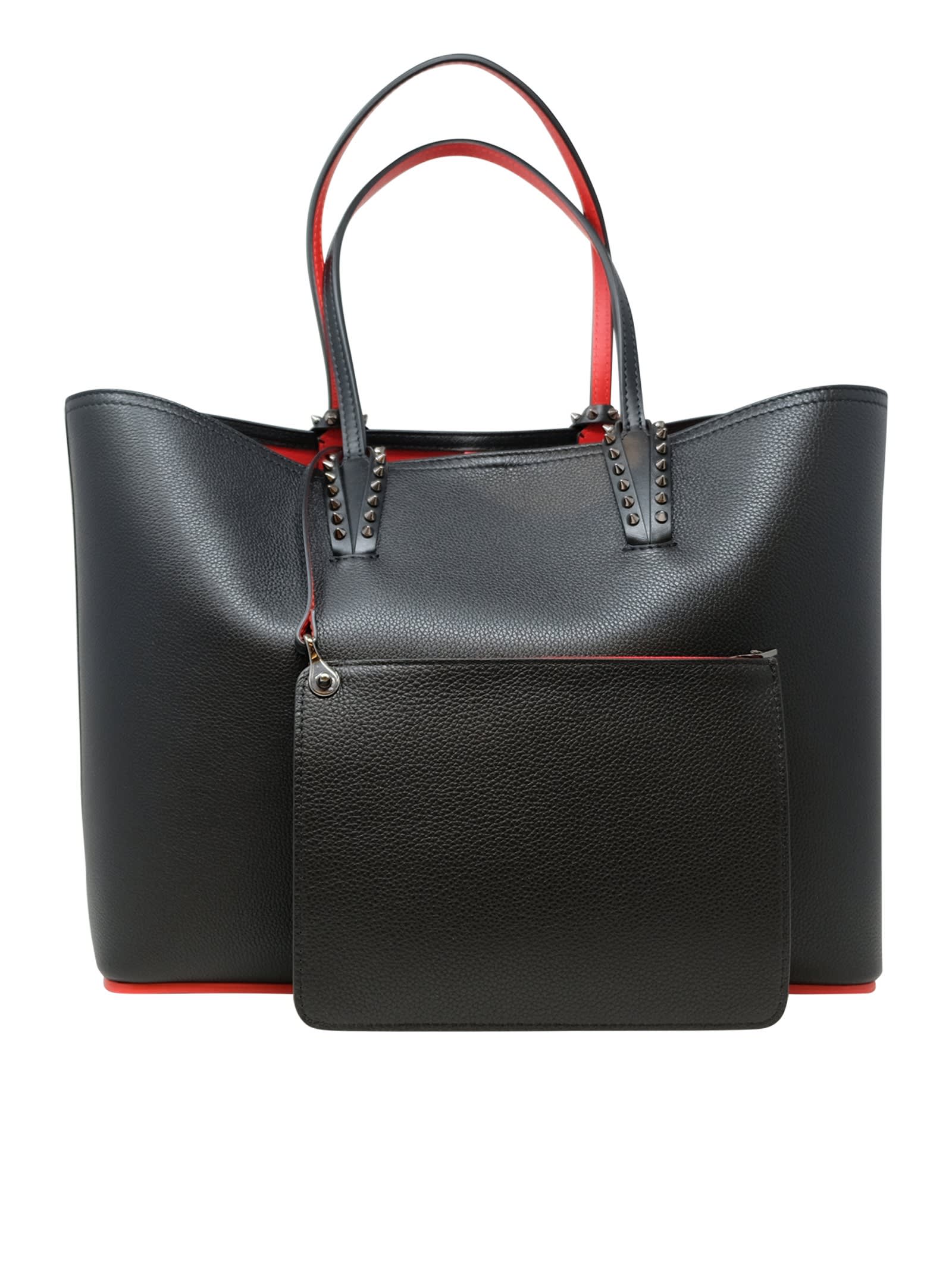 Christian Louboutin Black Leather Cabata Calf Empire Bag | ModeSens