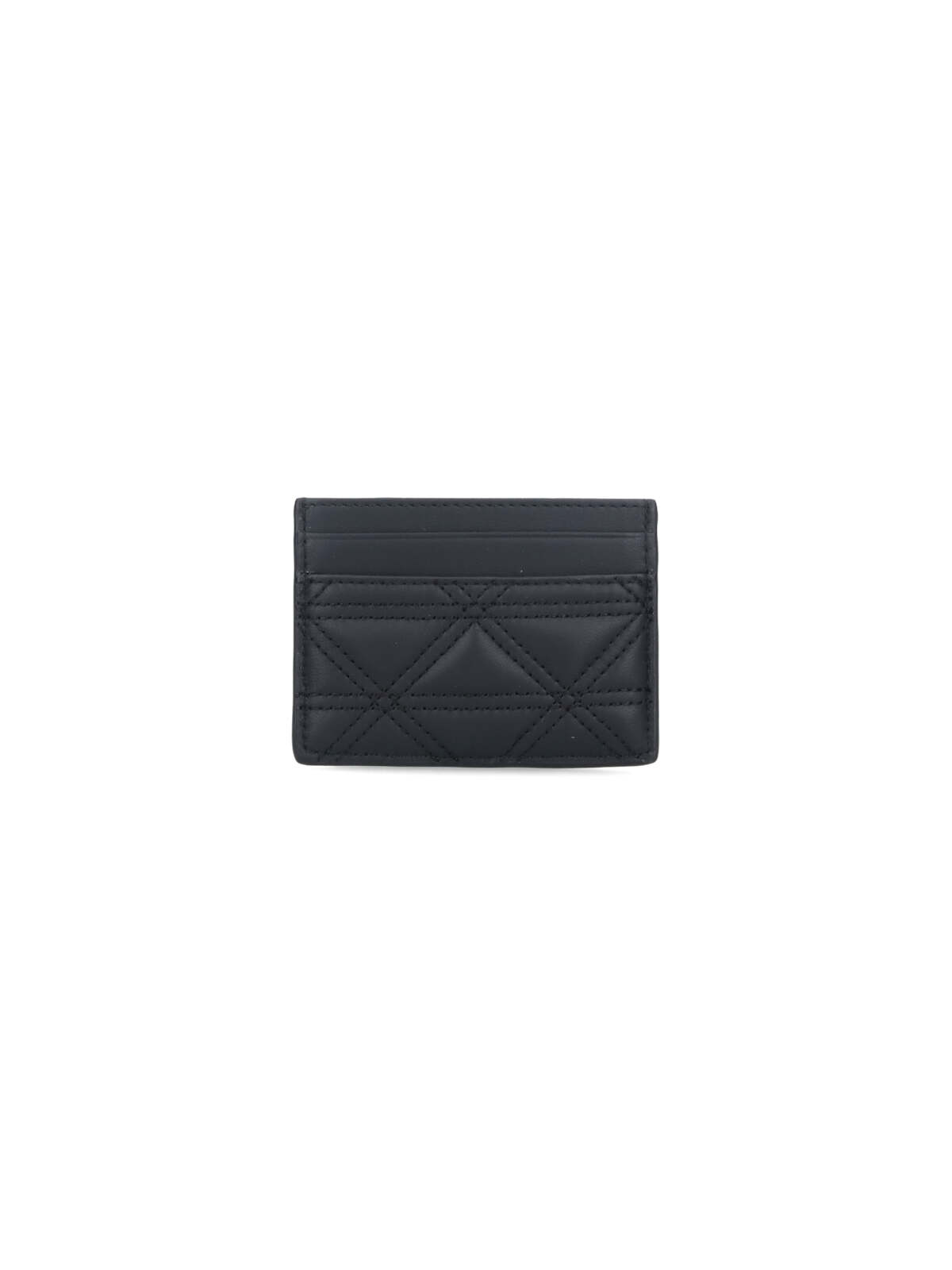 Shop Vivienne Westwood Quilted Logo Card Holder In Black