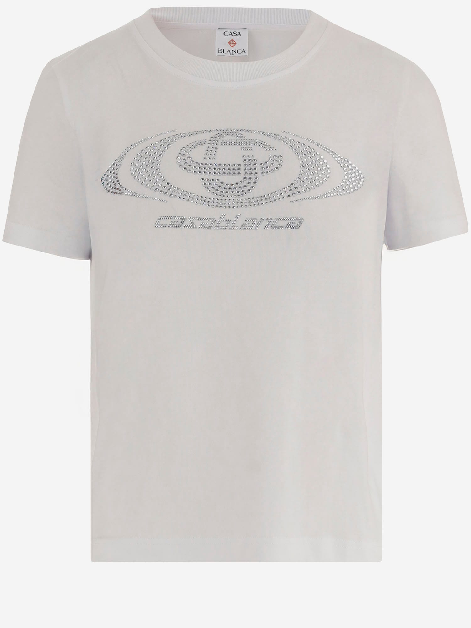 Casablanca Crystal Warped Logo Tee