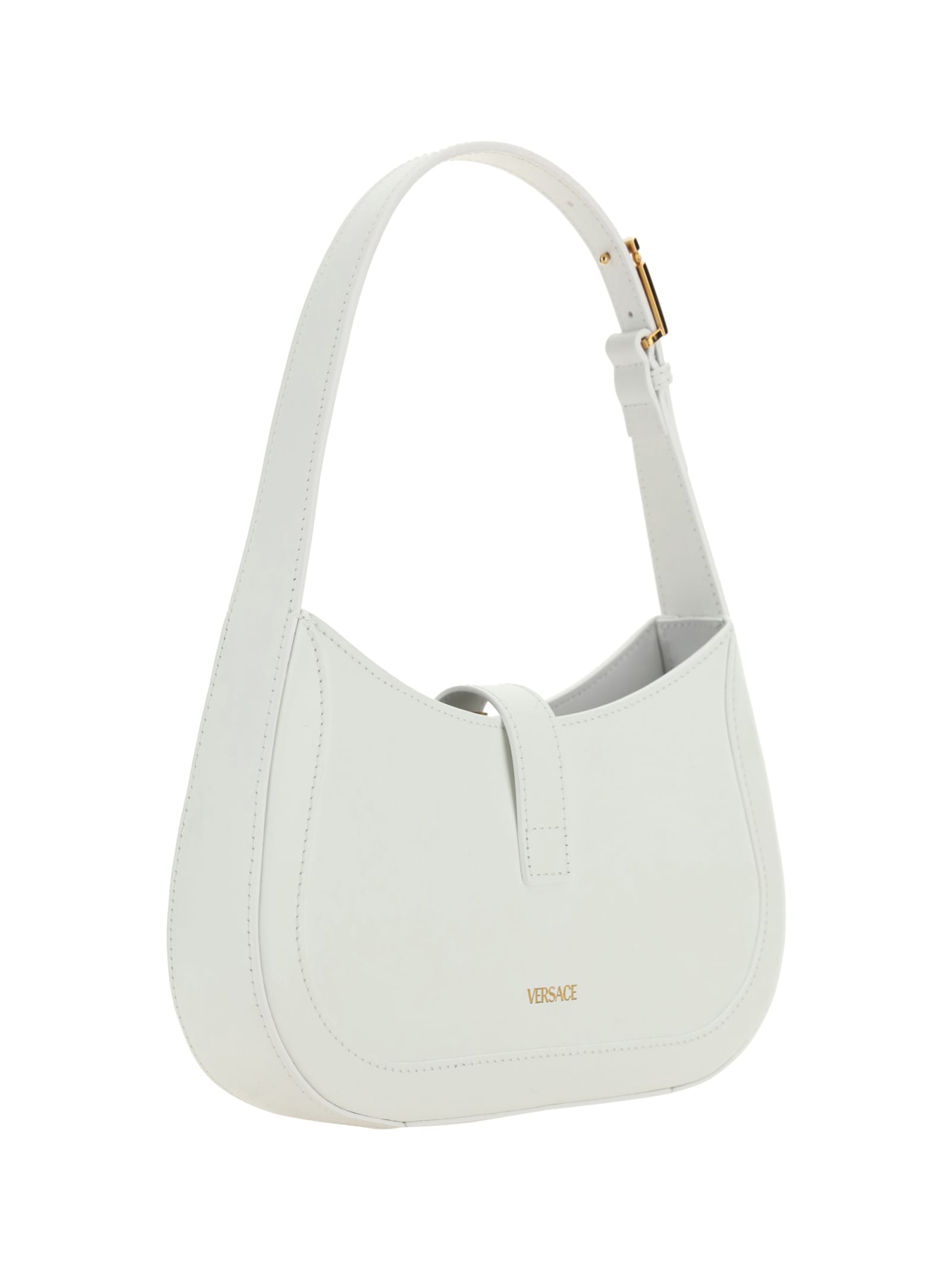 Shop Versace Greca Goddess Handbags In White