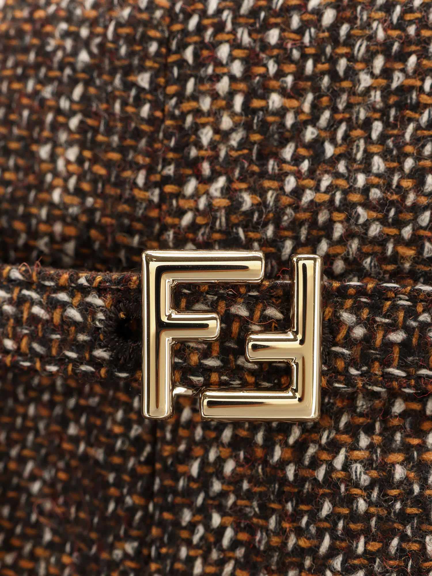 Fendi Women Alpaca And Wool Shorts In Brown