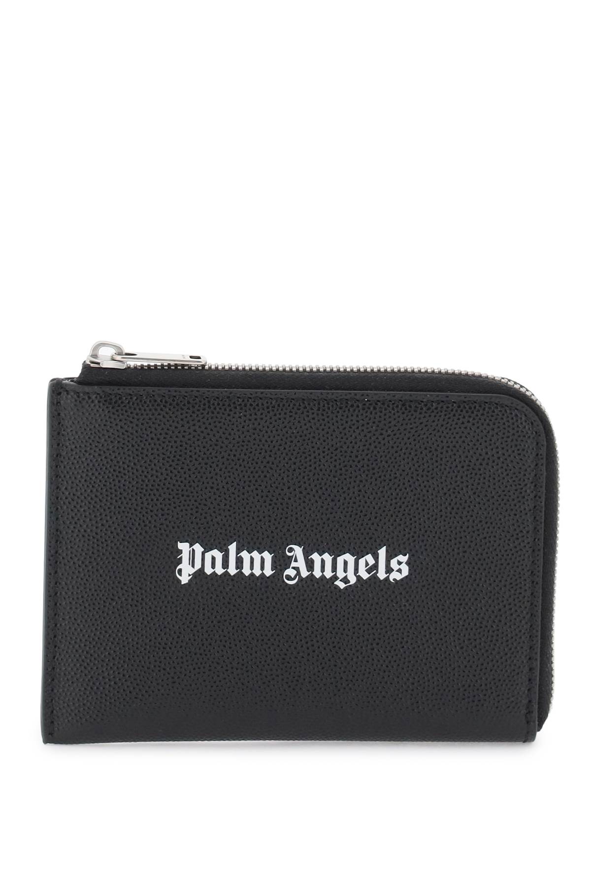 Shop Palm Angels Mini Pouch With Pull-out Cardholder In Black White (black)
