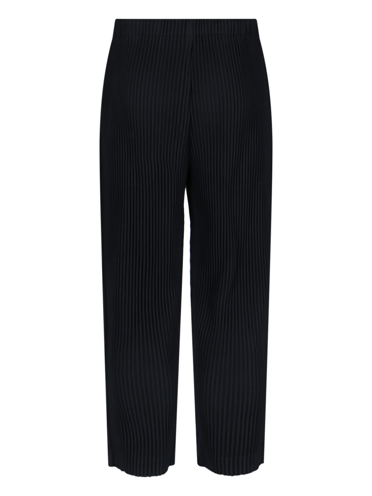 Issey Miyake High-waisted Pleated Trousers With Straight Leg Silhouette