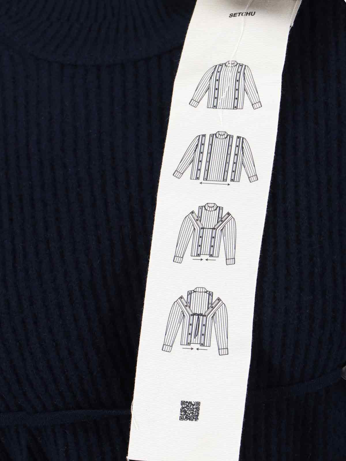 Setchu Wool And Cashmere Blend Sweater In Blue