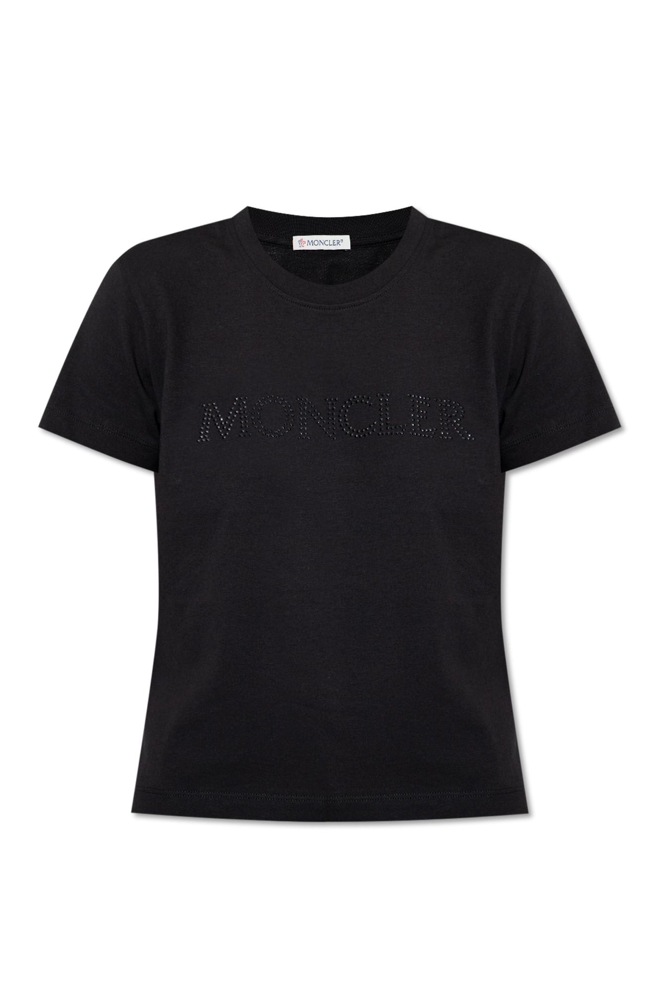 Moncler T-shirt With Logo In Black
