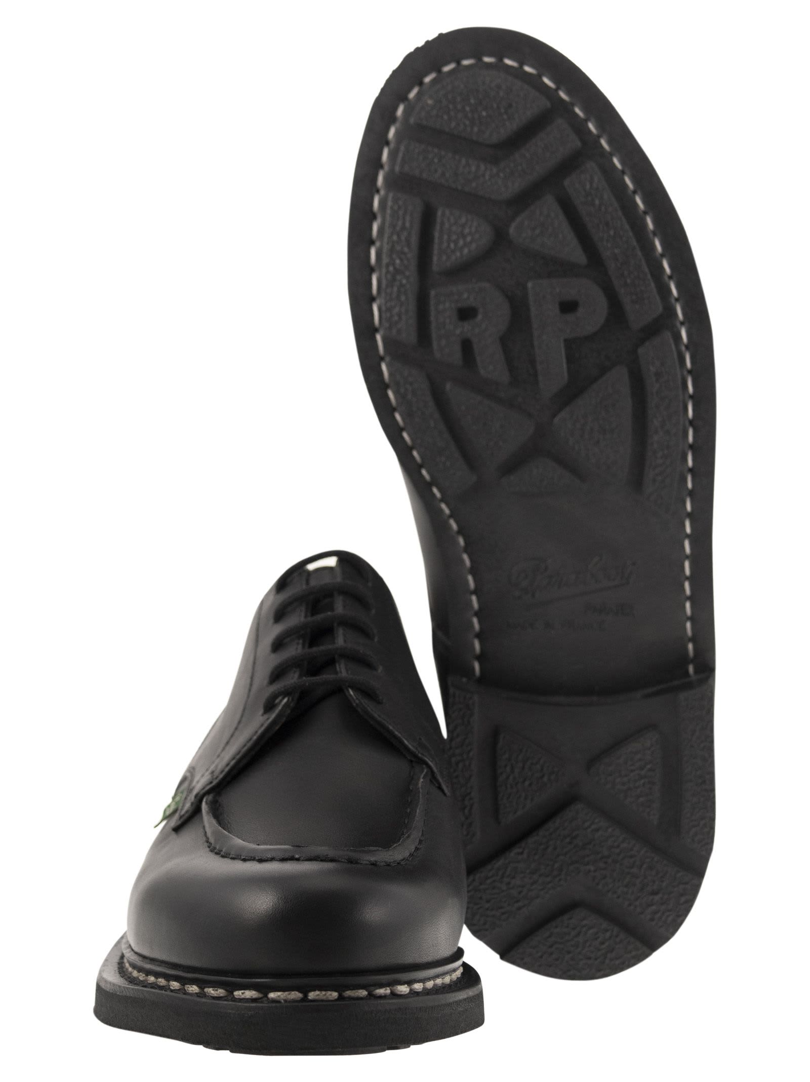 Paraboot Thiers Sport Shoe Black Leather In Black