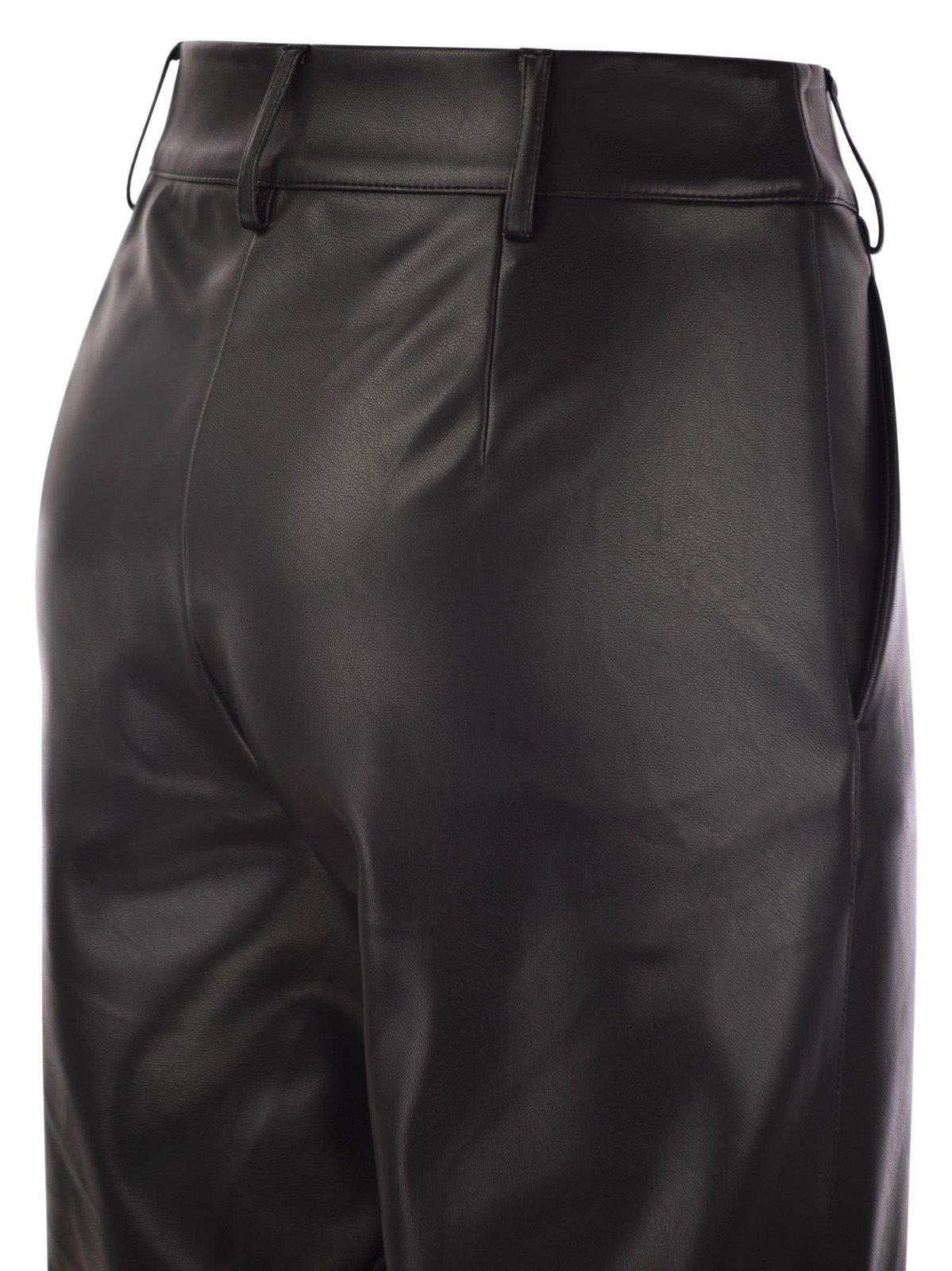 Shop 's Max Mara Coated Slim Trousers In Black