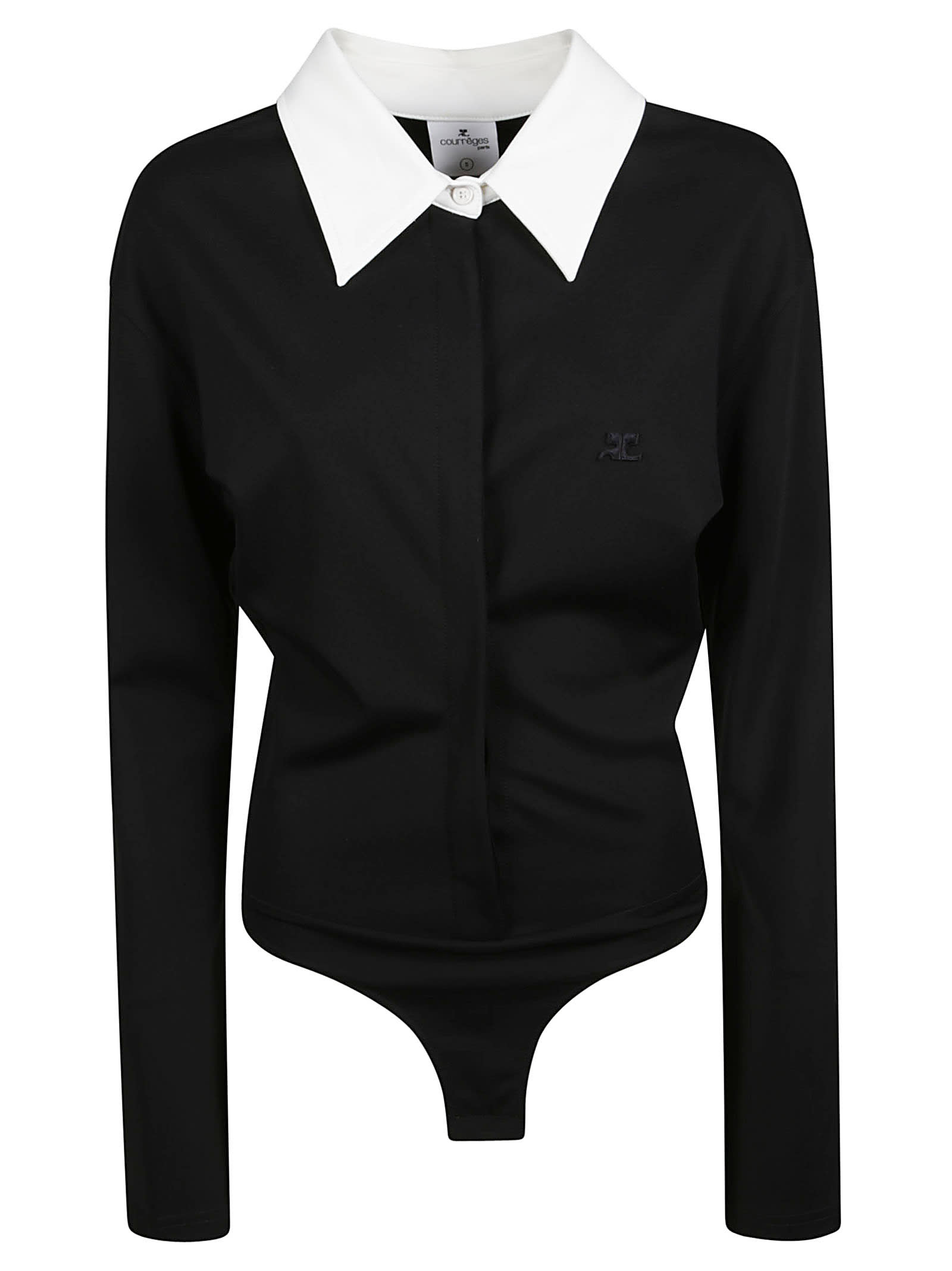Courrèges Drop Jersey Shirt In Black