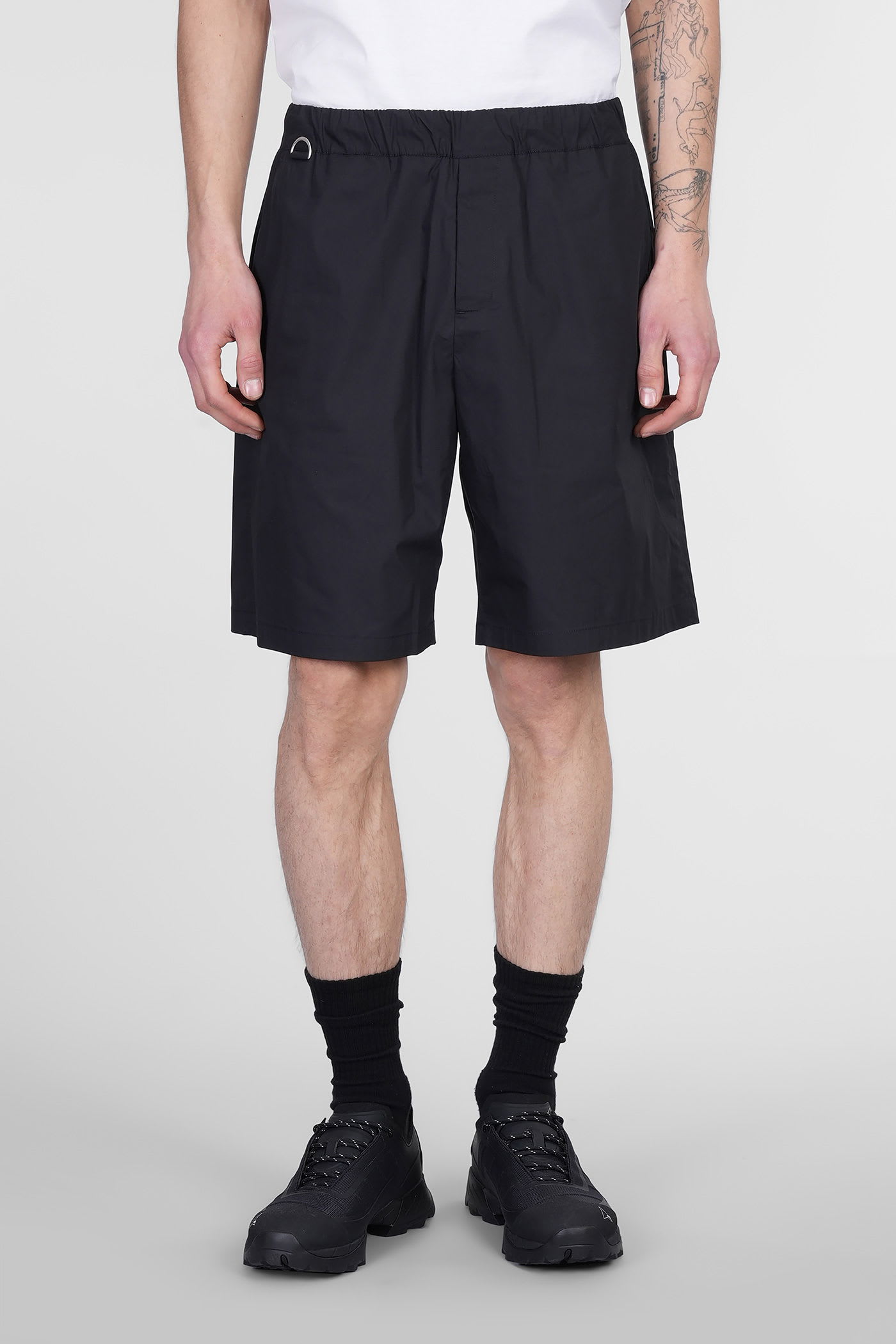 Combo Shorts In Black Cotton