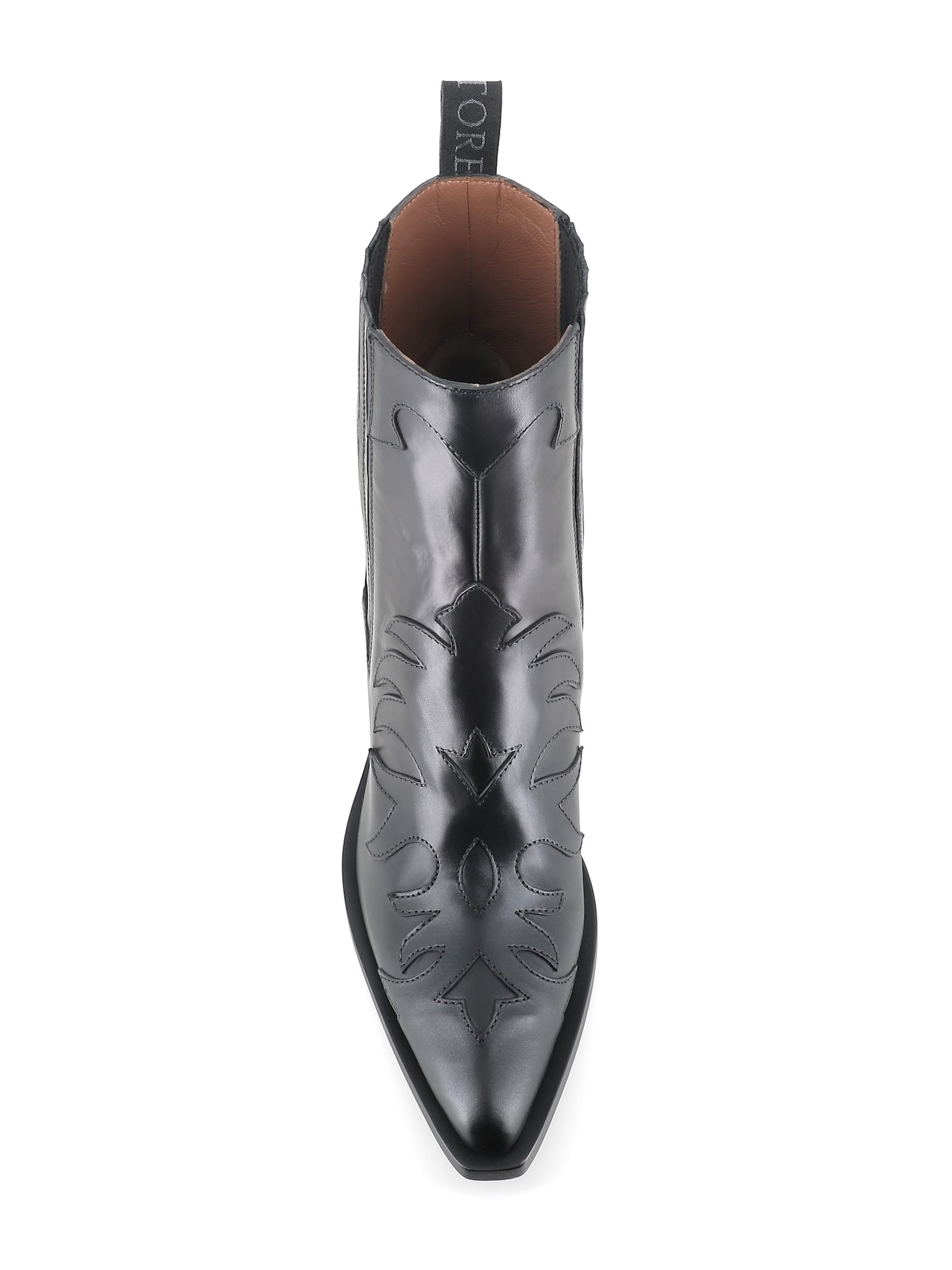Sartore Leather Pointed-toe Boots In Black
