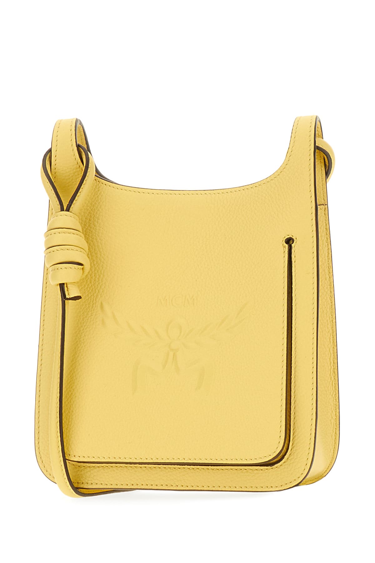 Mcm Yellow Leather Mini Himmel Hobo Crossbody Bag In Y7