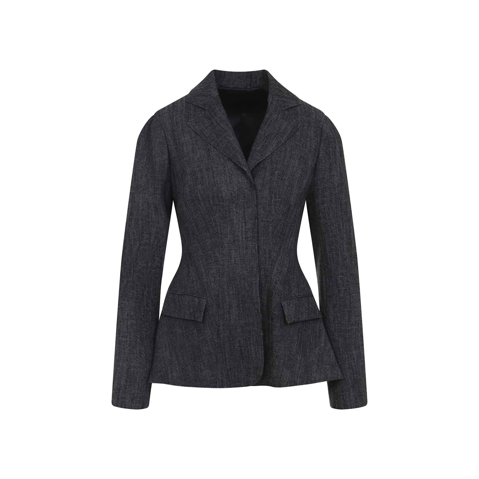 Alberta Ferretti Tailored Jacket With Flap Pockets And Lapel In Black