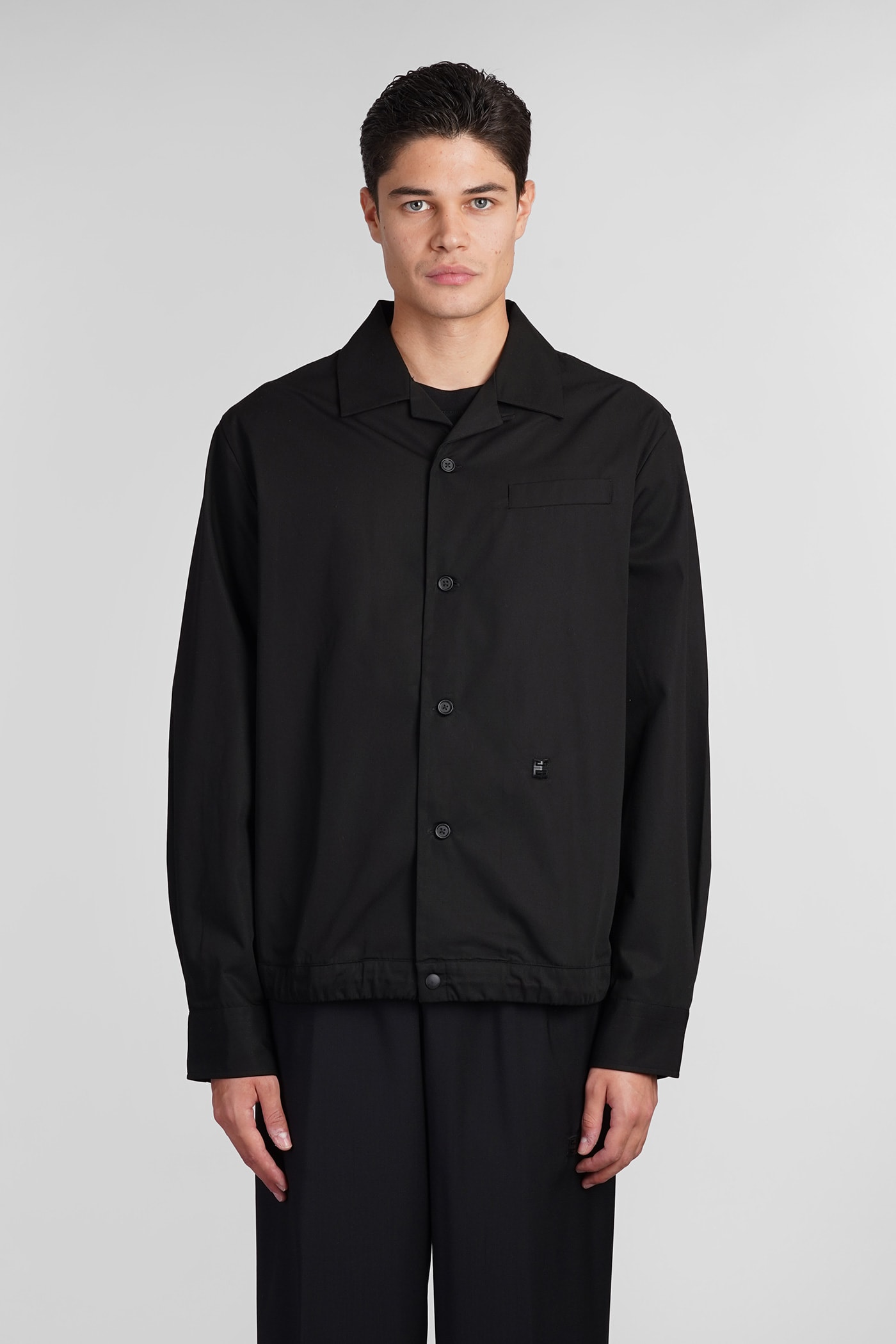 Shop Givenchy Shirt In Black Cotton