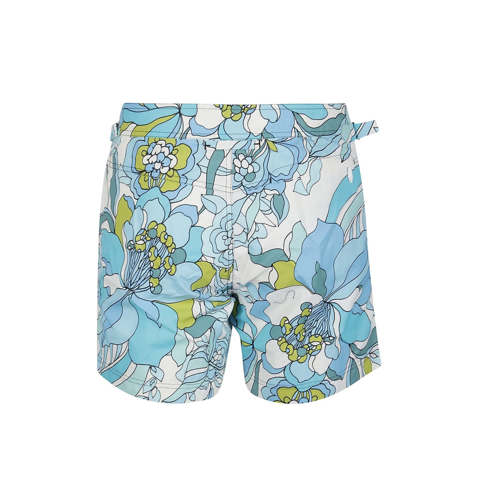 Shop Tom Ford Printed Swim Shorts In Blue