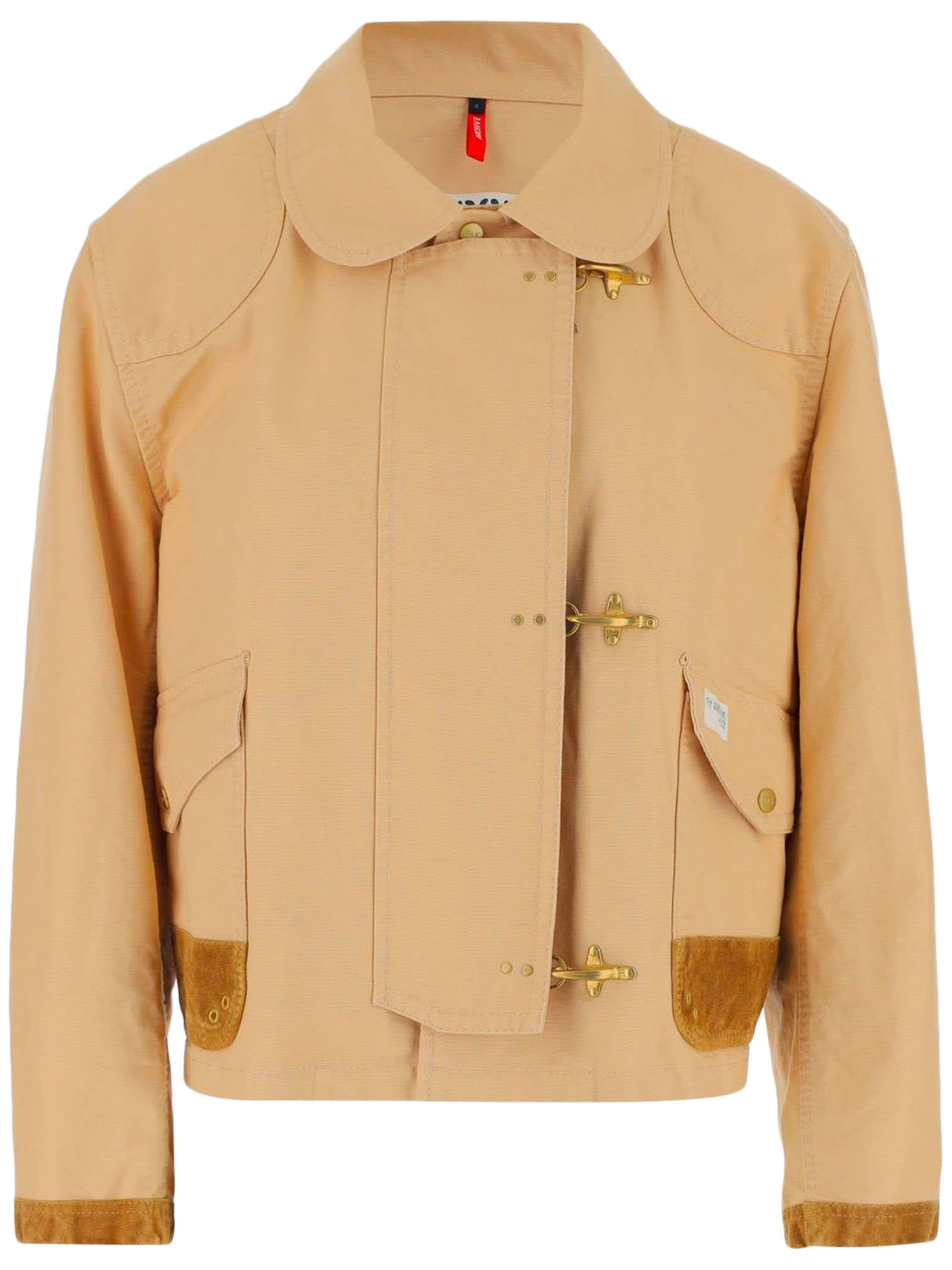 Shop Fay Beige Cotton Jacket In Crema