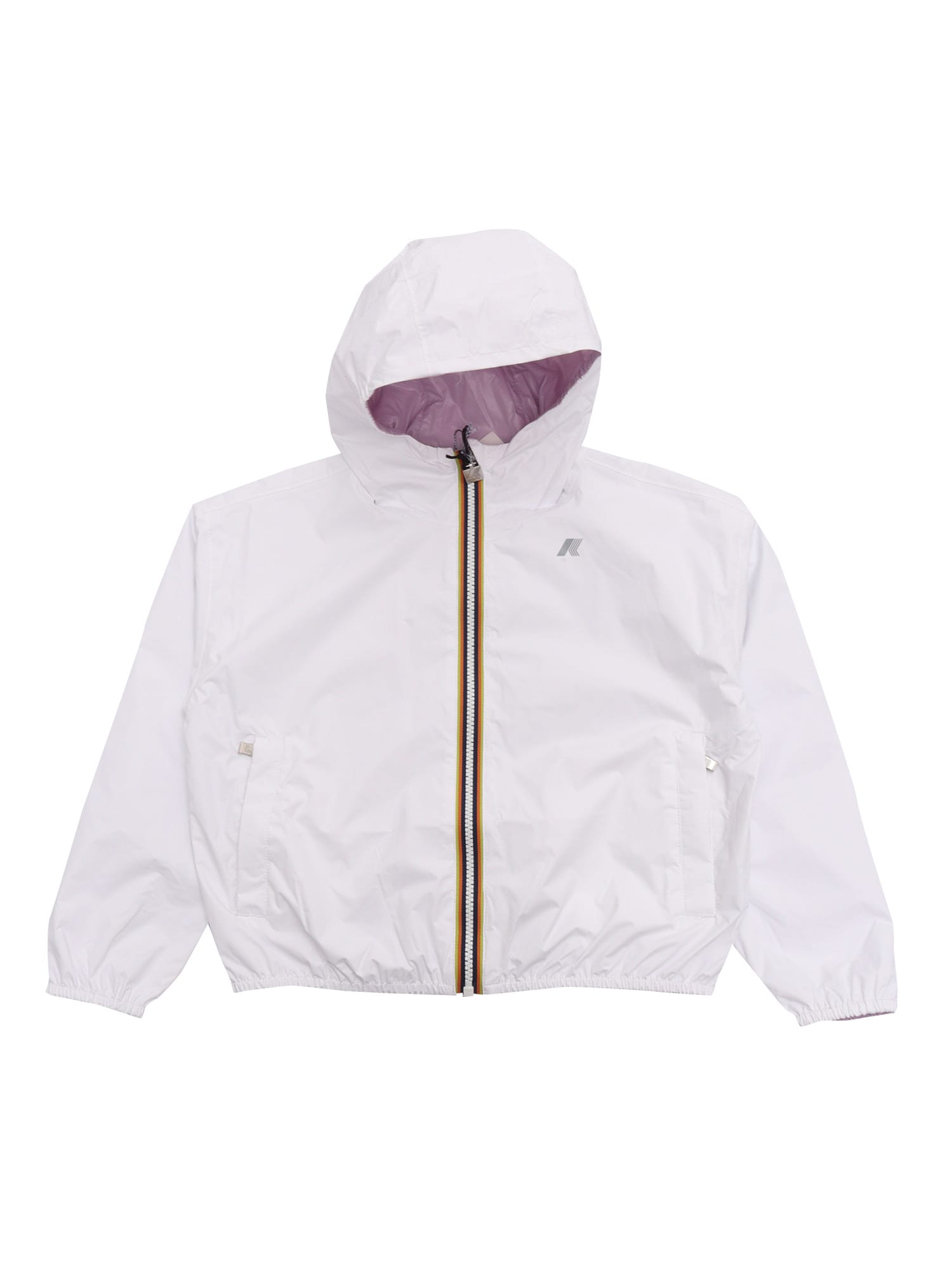 K-way Logo-patch Hooded Jacket In White