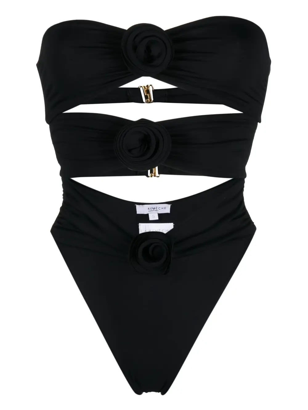 La Reveche One-piece Swimsuit With Logo In Black